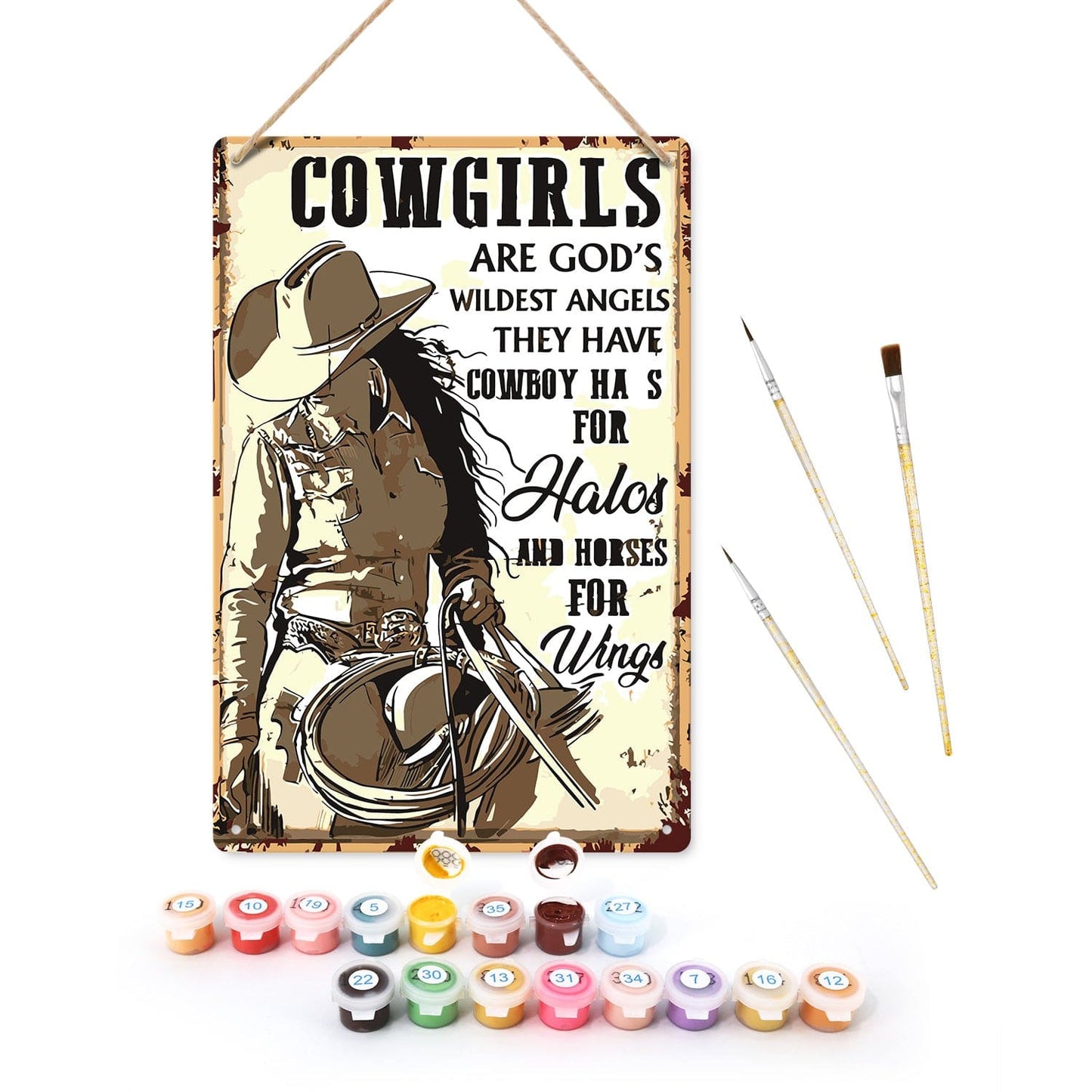 DIYArtCool™ Metal Bar/Posters Art Paint By Numbers- Wild Angels #24 (20x30cm /7.8"x11.8")