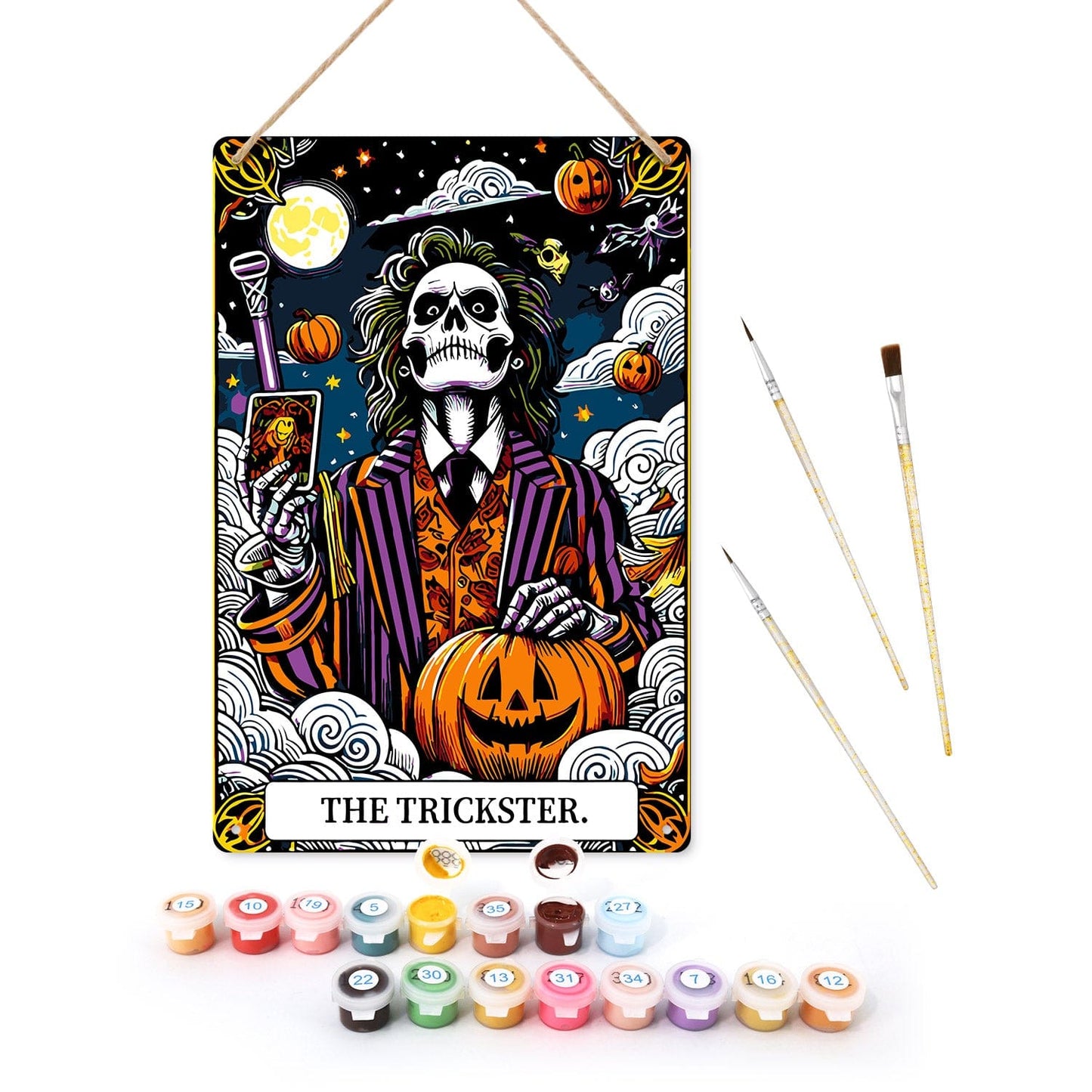 DIYArtCool™ Metal Bar/Posters Art Paint By Numbers- Haunted Selfie #30 (20x30cm /7.8"x11.8")