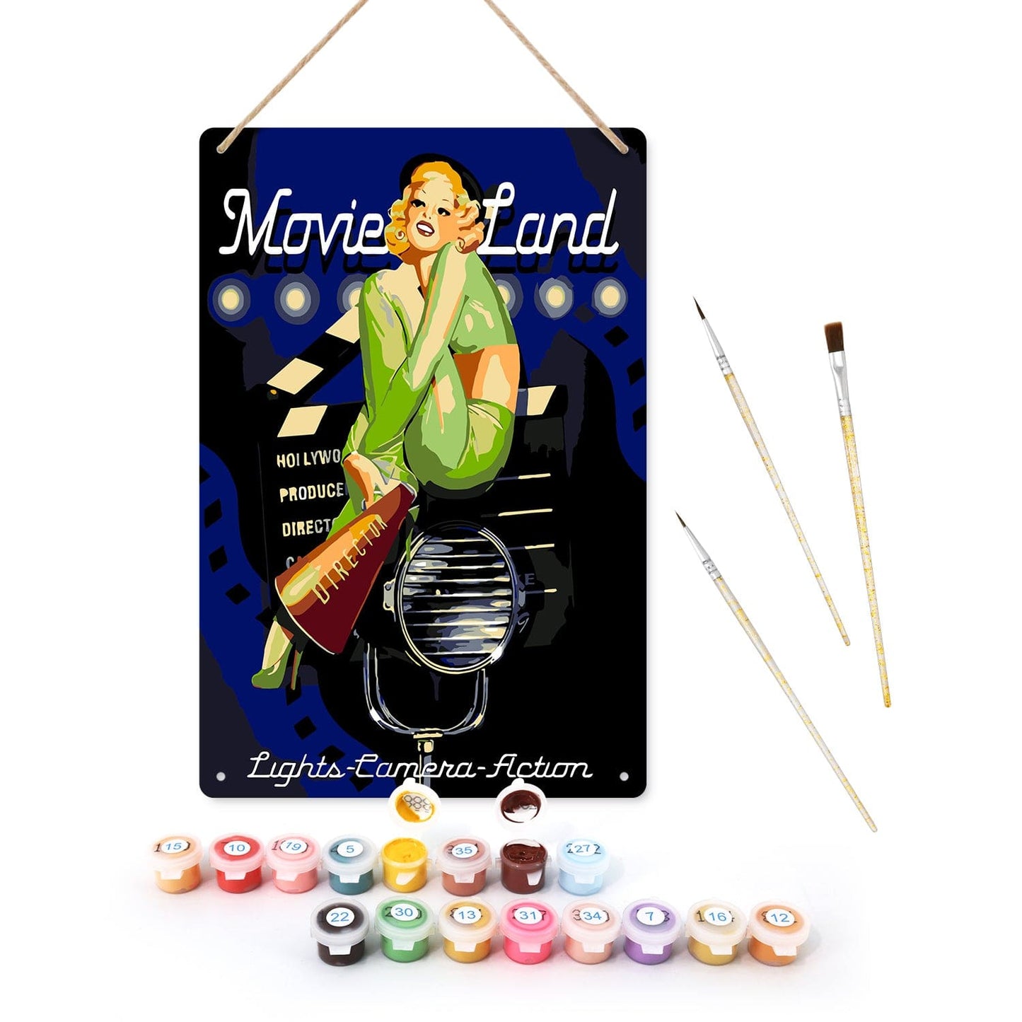 DIYArtCool™ Metal Bar/Posters Art Paint By Numbers- Movie Star #25 (20x30cm /7.8"x11.8")