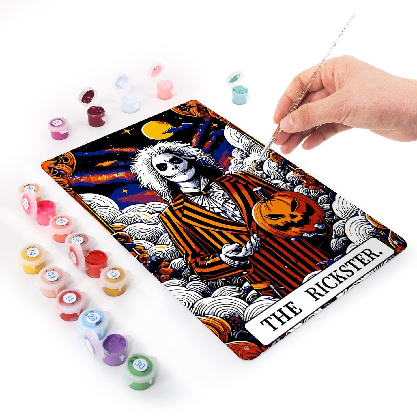 DIYArtCool™ Metal Bar/Posters Art Paint By Numbers- Halloween Skeleton #23 (20x30cm /7.8"x11.8")