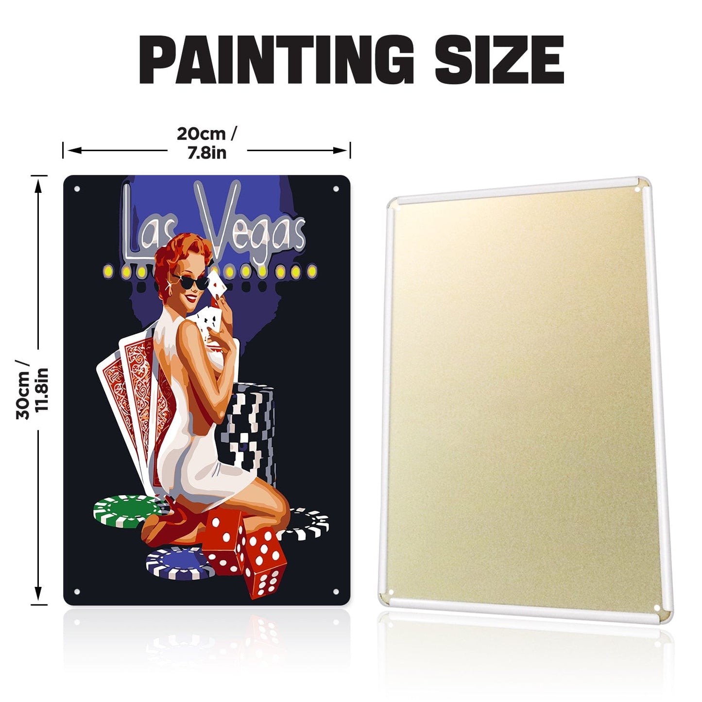 DIYArtCool™ Metal Bar/Posters Art Paint By Numbers- Viva Las Vegas #26 (20x30cm /7.8"x11.8")