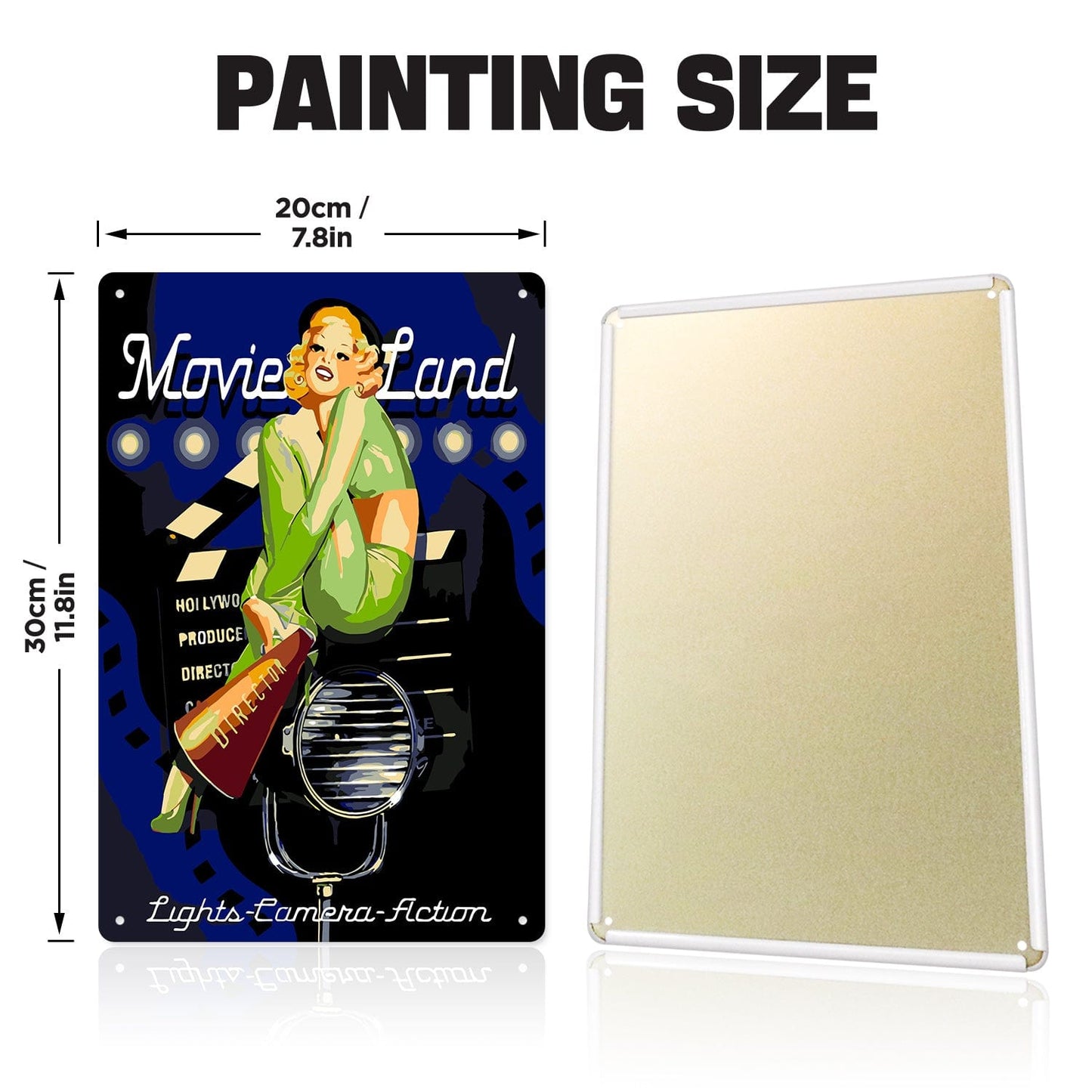 DIYArtCool™ Metal Bar/Posters Art Paint By Numbers- Movie Star #25 (20x30cm /7.8"x11.8")