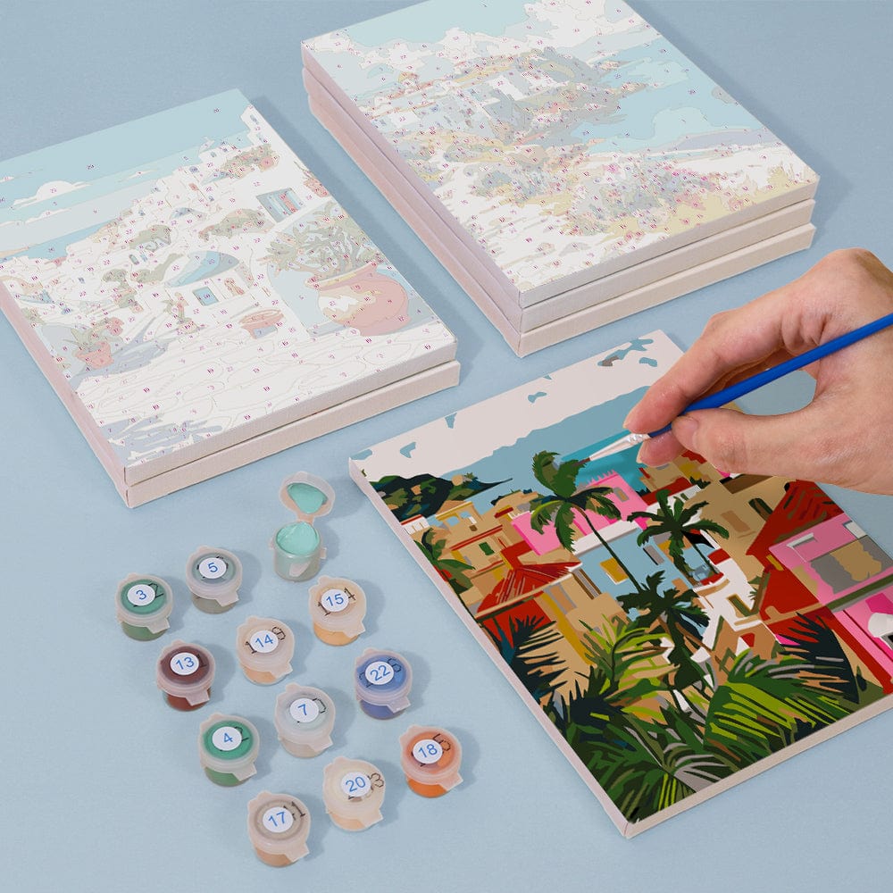 6 Mini Paintings – Vivid Escape Destinations Set (5.9” x 7.9” / 15 x 20 cm)