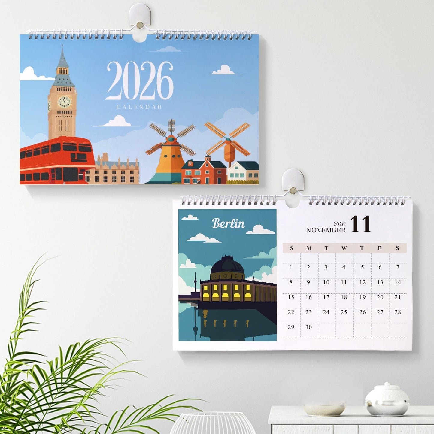 2026 Calendar Series – World Scenic Spots / Animal Series /Paint by Numbers(28.3cm x 21cm)