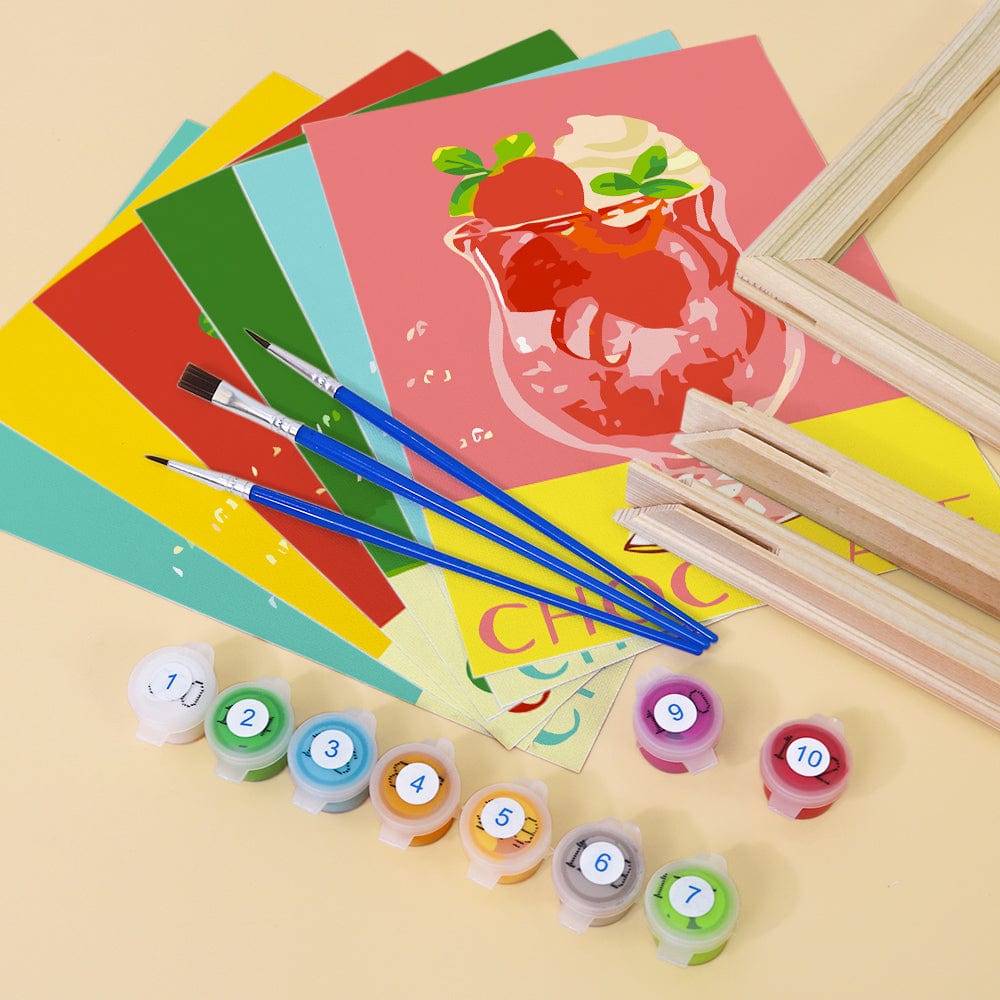 6 Mini Paintings – Summer Treats (5.9” x 7.9” / 15 x 20 cm)