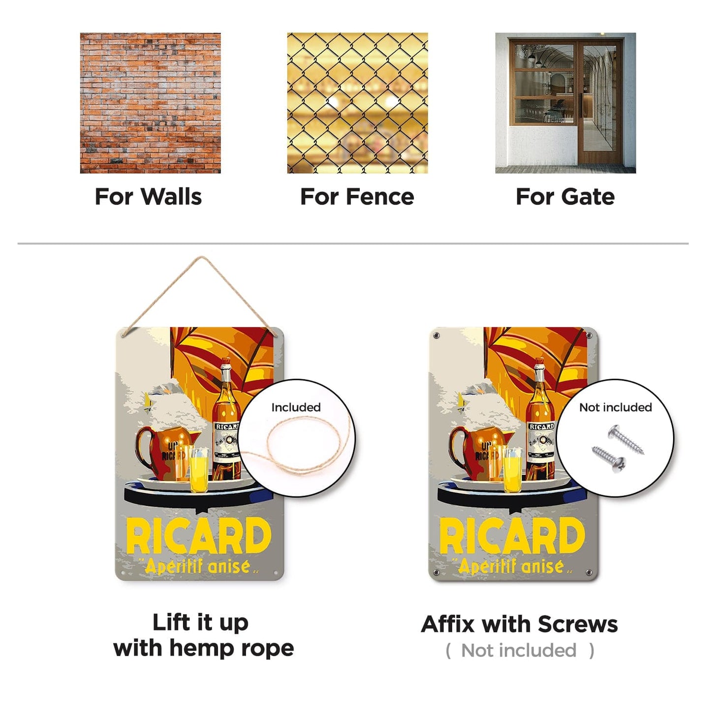 DIYArtCool™ Metal Bar/Posters Art Paint By Numbers- Ricard Apéritif Anisé #17 (20x30cm /7.8"x11.8")
