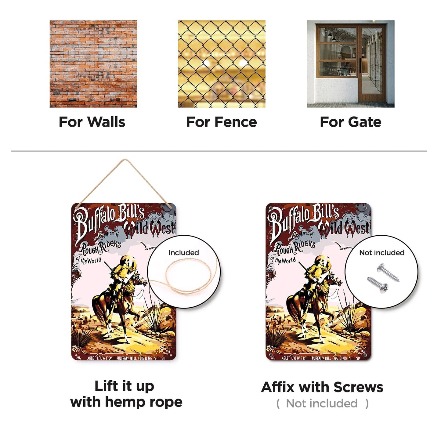 DIYArtCool™ Metal Bar/Posters Art Paint By Numbers- Buffalo Bill's Wild West #22 (20x30cm /7.8"x11.8")