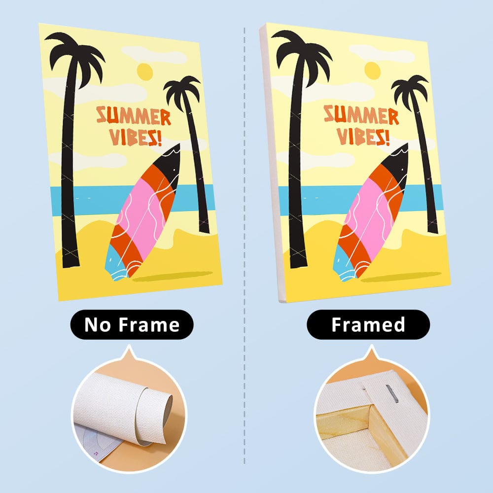 6 Mini Paintings – Retro Summer Vibes Set (5.9” x 7.9” / 15 x 20 cm)