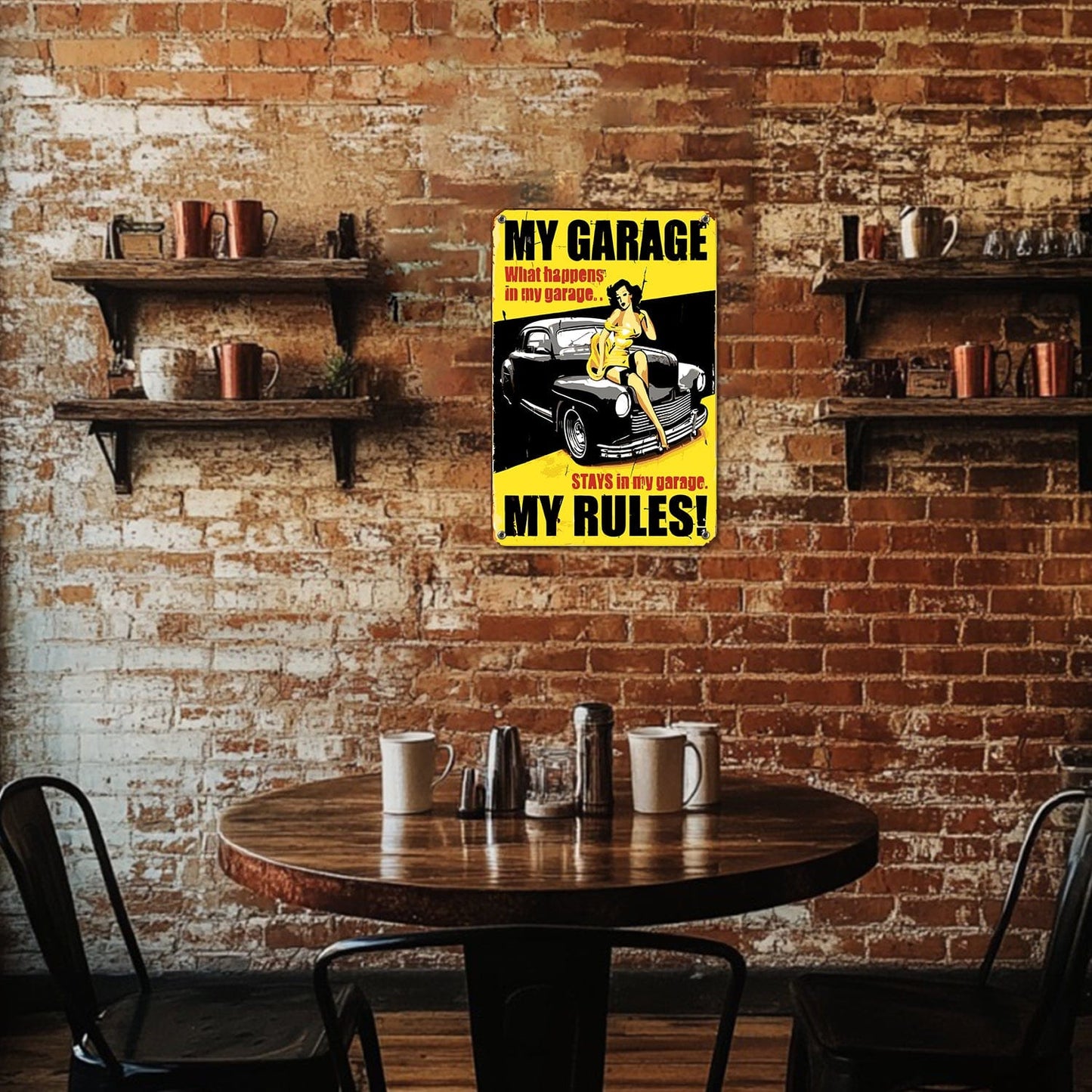 DIYArtCool™ Metal Bar/Posters Art Paint By Numbers- My Garage, My Rules #16 (20x30cm /7.8"x11.8")