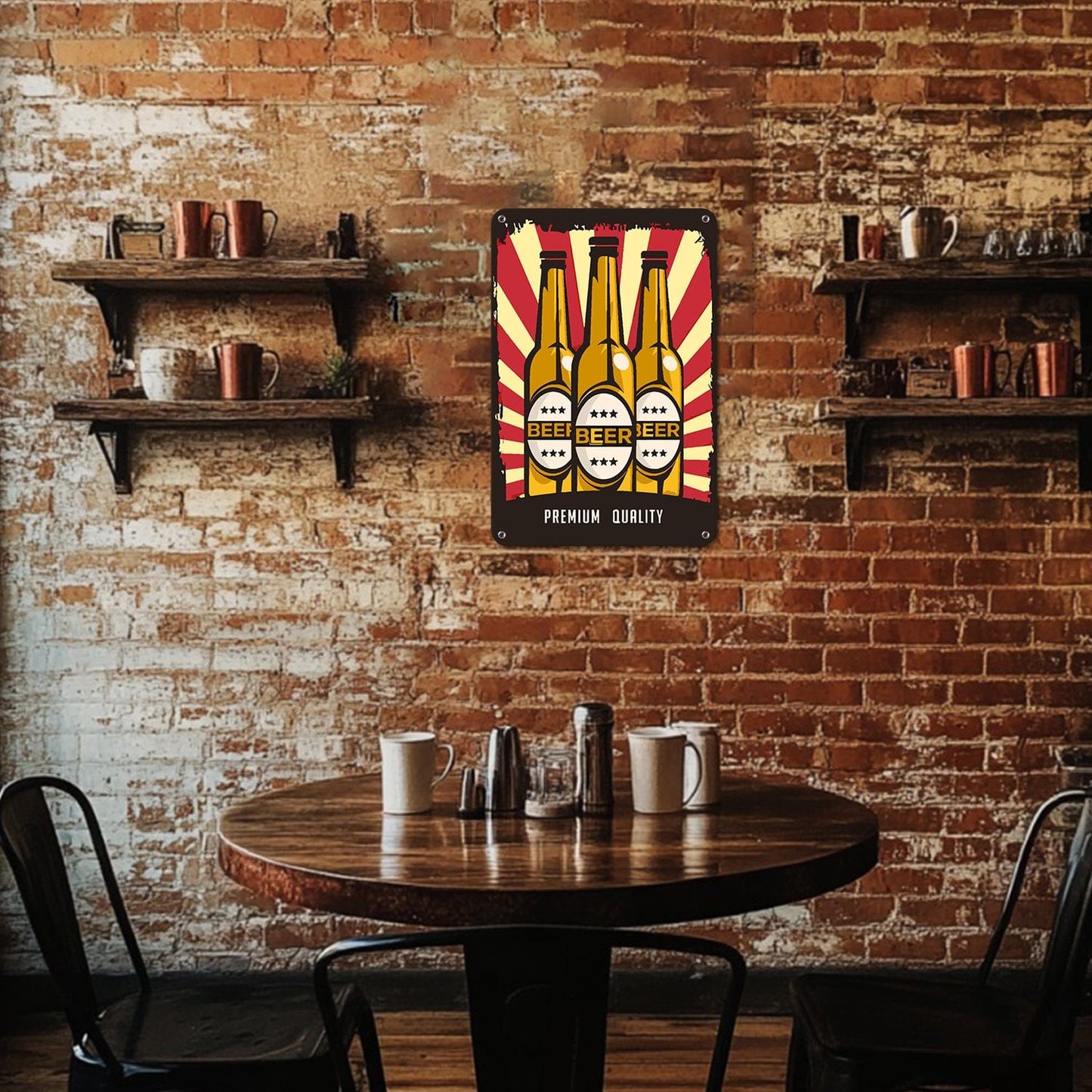 DIYArtCool™ Metal Bar/Posters Art Paint By Numbers- Premium Beer Trio #2 (20x30cm /7.8"x11.8")