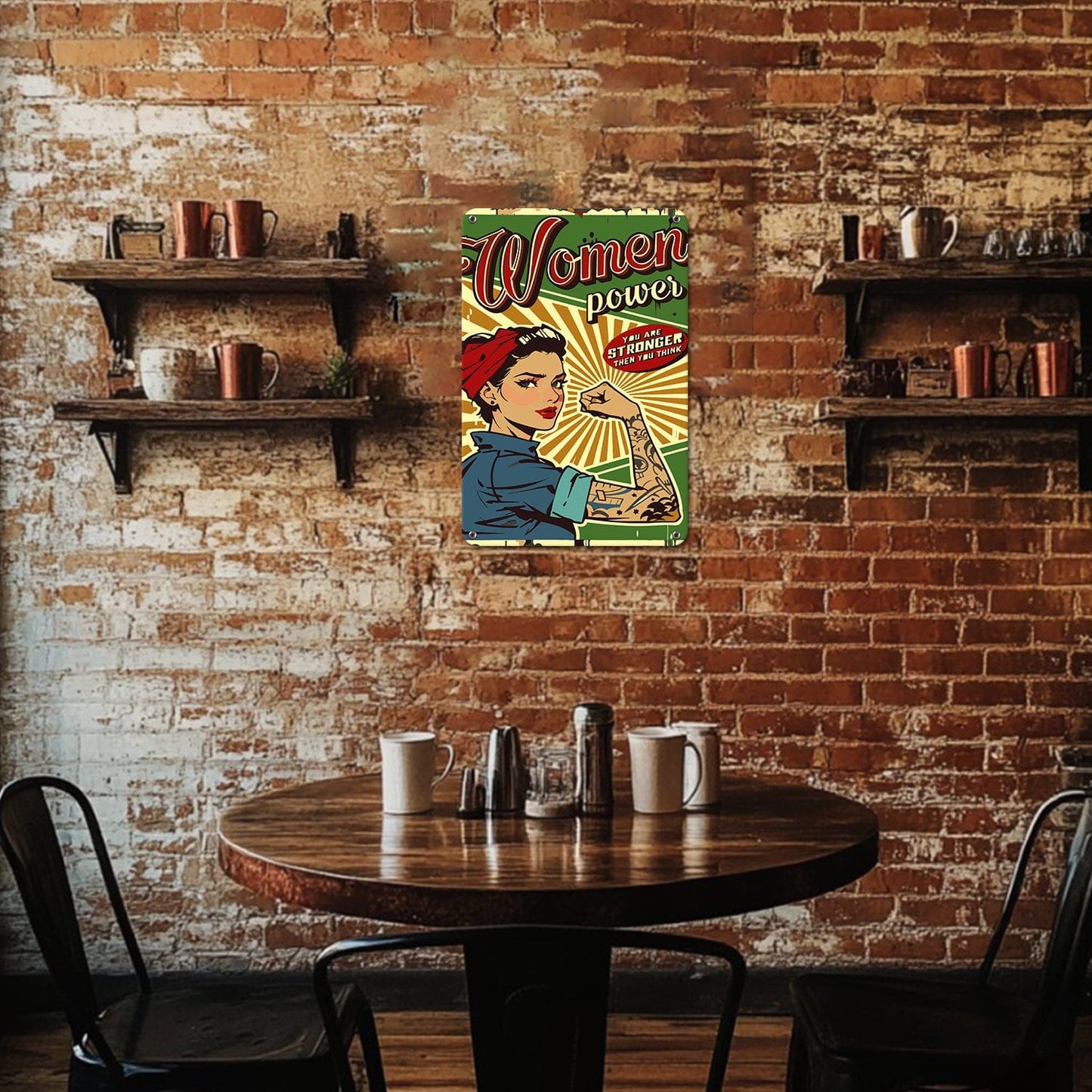 DIYArtCool™ Metal Bar/Posters Art Paint By Numbers- Women Power #20 (20x30cm /7.8"x11.8")