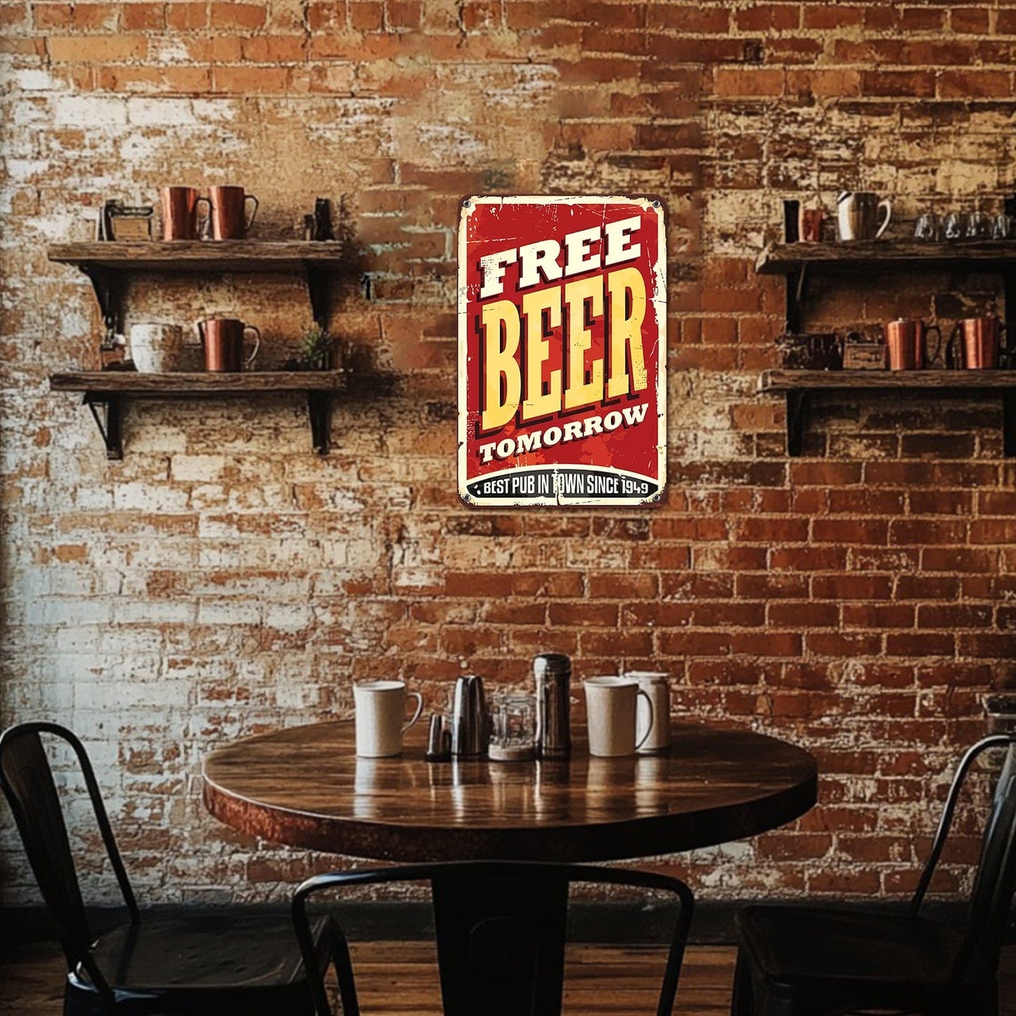 DIYArtCool™ Metal Bar/Posters Art Paint By Numbers- Free Beer Tomorrow #14 (20x30cm /7.8"x11.8")