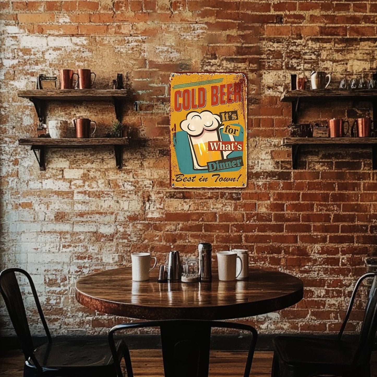 DIYArtCool™ Metal Bar/Posters Art Paint By Numbers- Cold Beer for Dinner #09 (20x30cm /7.8"x11.8")