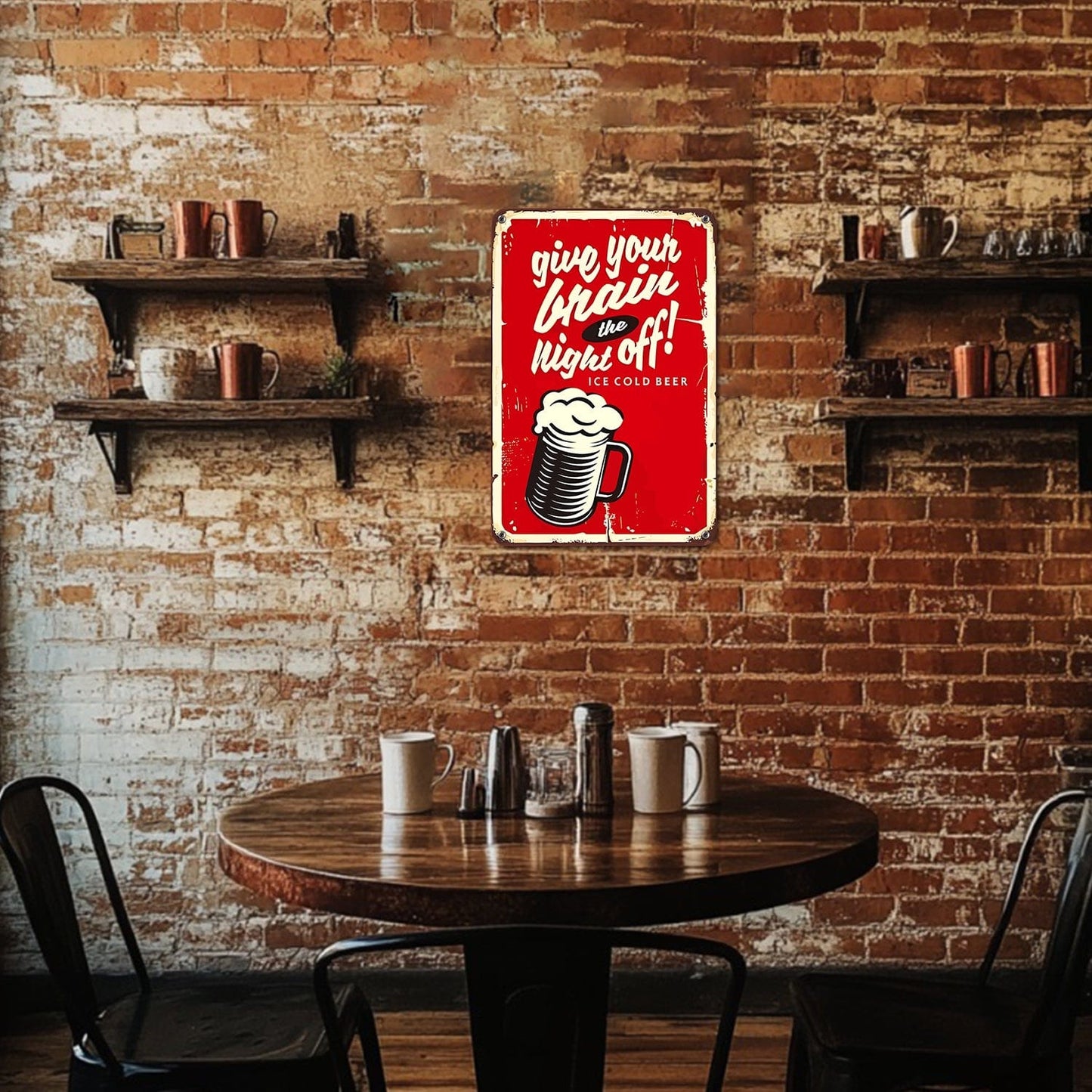DIYArtCool™ Metal Bar/Posters Art Paint By Numbers- Brain Break Brew #12 (20x30cm /7.8"x11.8")