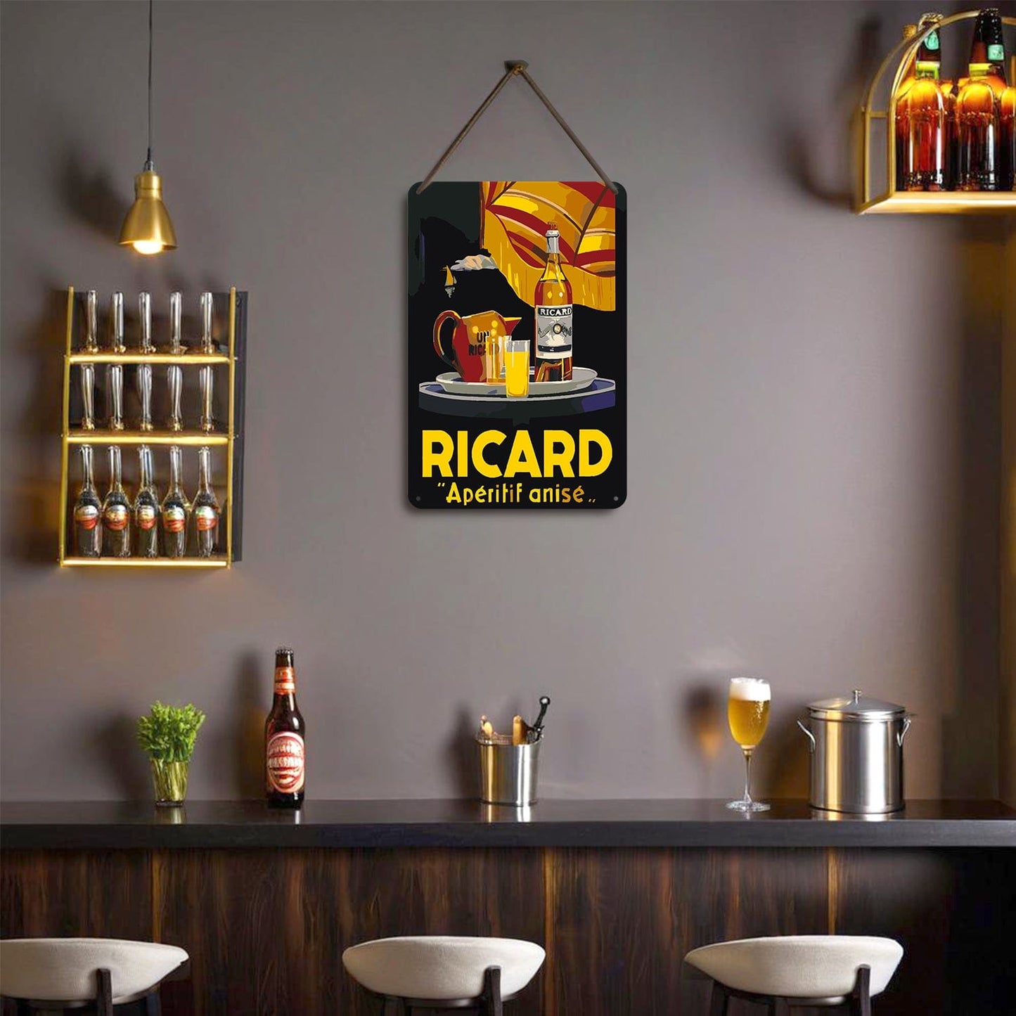 DIYArtCool™ Metal Bar/Posters Art Paint By Numbers- Ricard Moment #19 (20x30cm /7.8"x11.8")