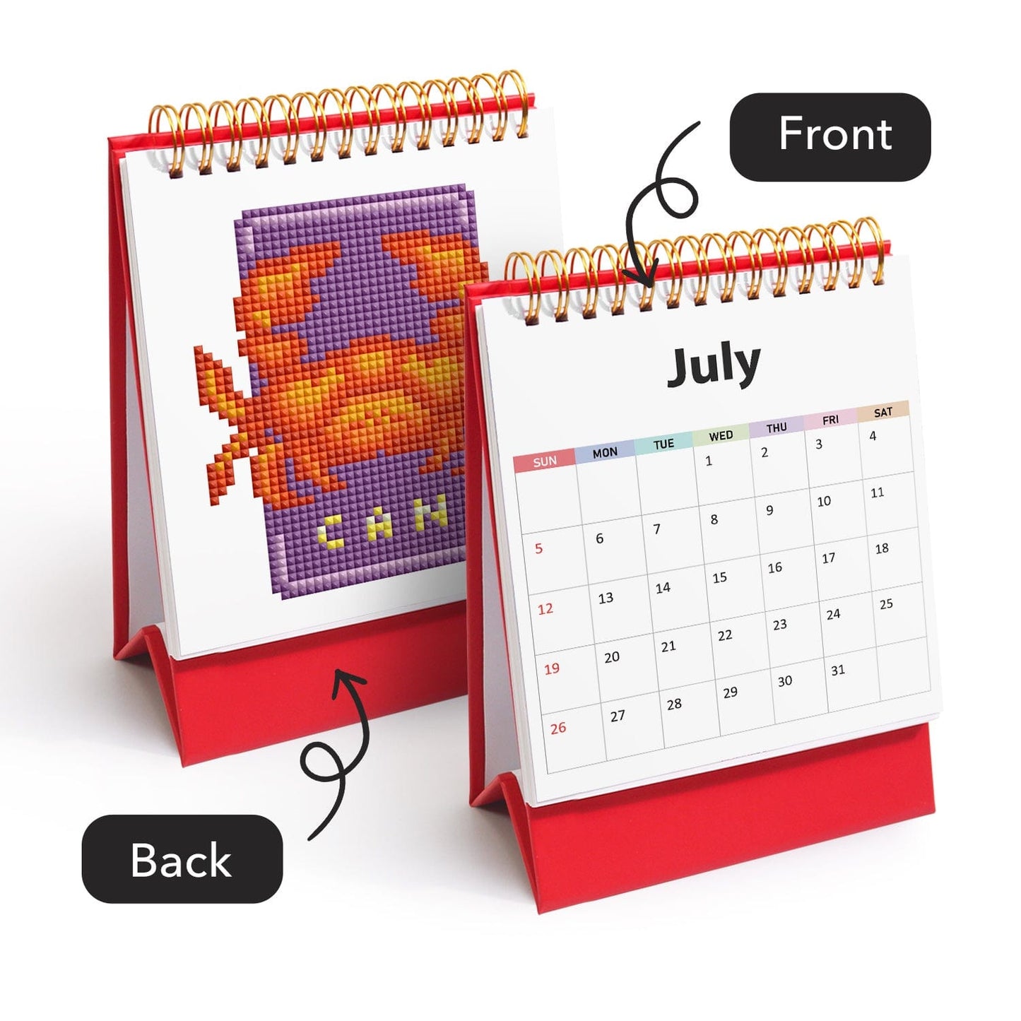 DIYArtCool™ 2026 Desk Calendar Series – Zodiac Spark /Diamond Painting(19cm x 13.2cm)
