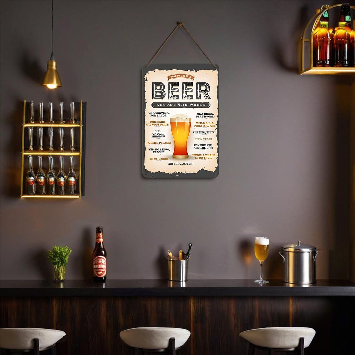 DIYArtCool™ Metal Bar/Posters Art Paint By Numbers- Beer Please! #01(20x30cm /7.8"x11.8")