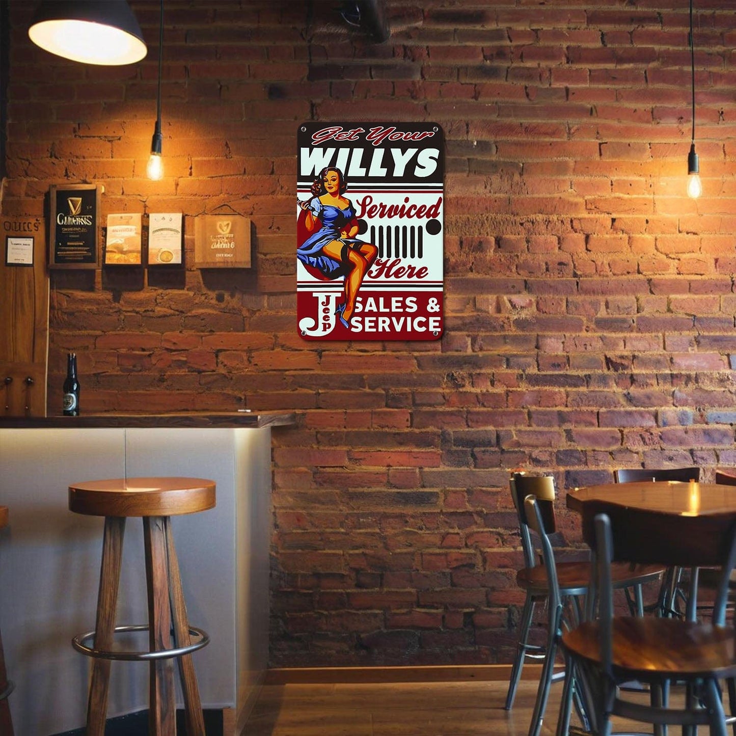 DIYArtCool™ Metal Bar/Posters Art Paint By Numbers- Get Your Willys Serviced #21 (20x30cm /7.8"x11.8")