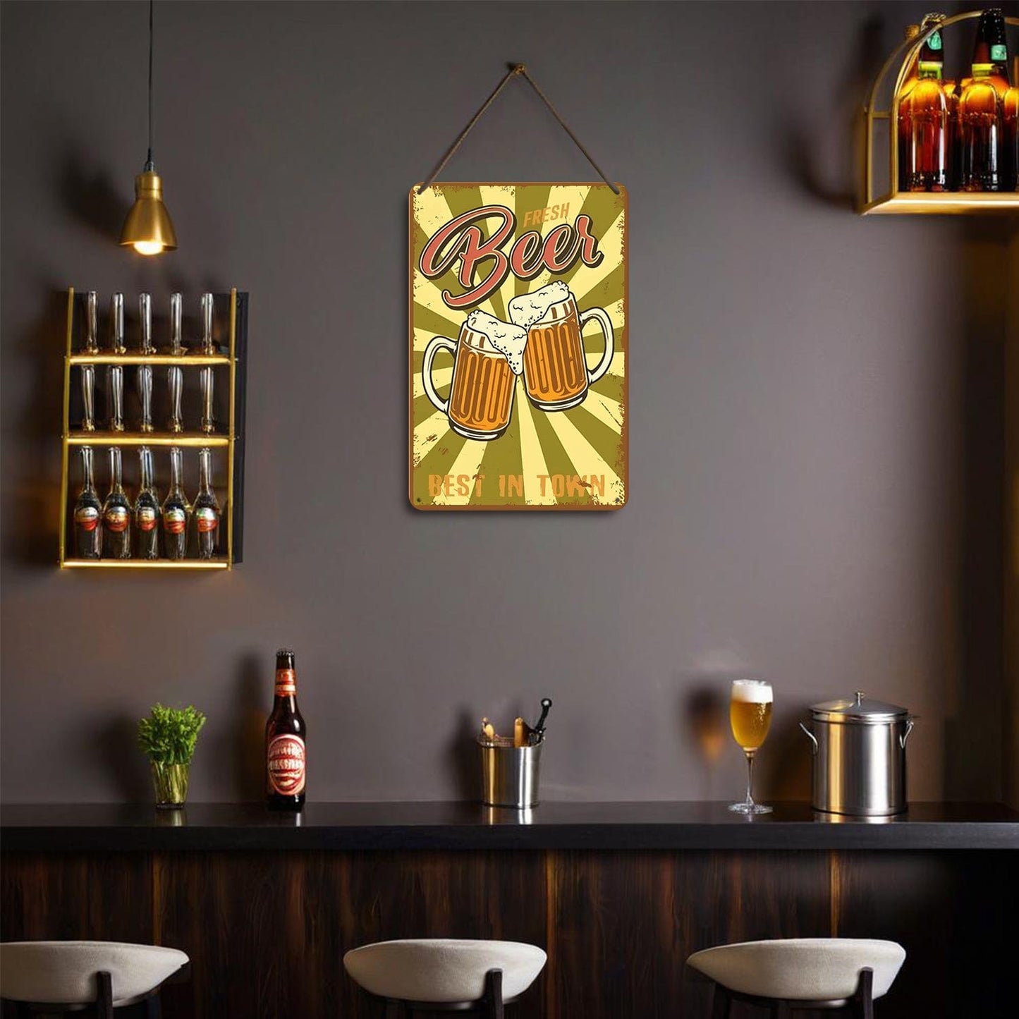 DIYArtCool™ Metal Bar/Posters Art Paint By Numbers- Cheers to Fresh Beer #10 (20x30cm /7.8"x11.8")