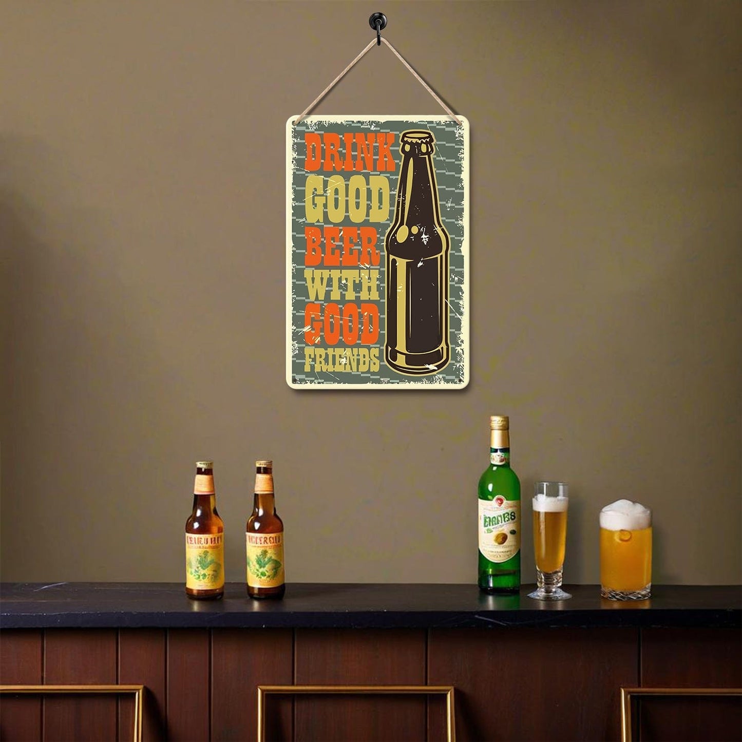 DIYArtCool™ Metal Bar/Posters Art Paint By Numbers- Good Beer & Great Company #11 (20x30cm /7.8"x11.8")