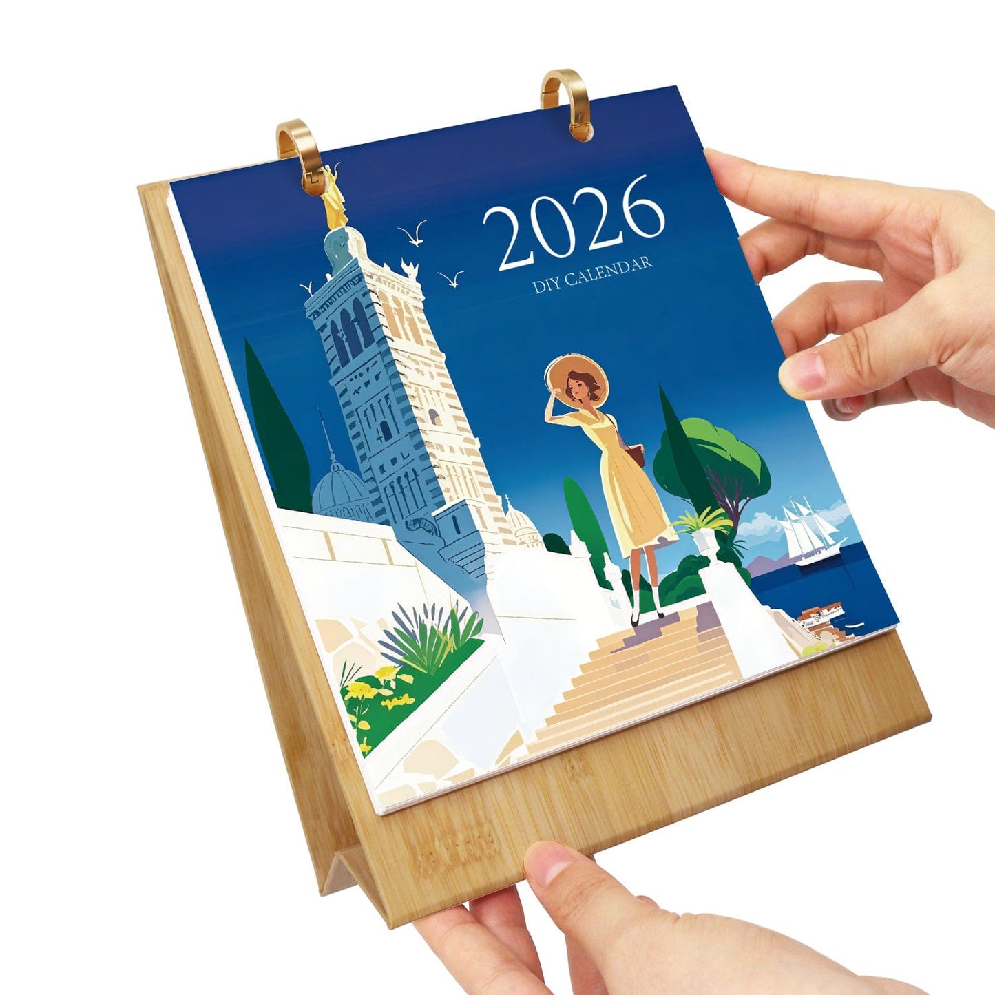 2026 Desk Calendar Series – Scenic spots /Paint by Numbers(18.2cm x 22.5cm)