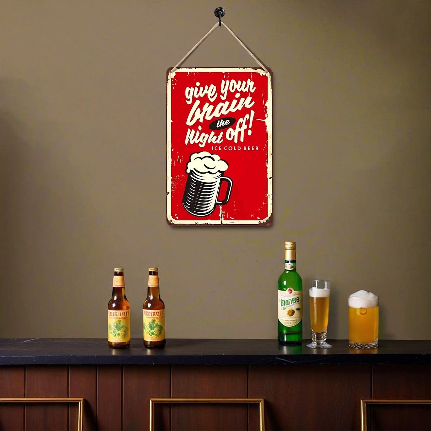 DIYArtCool™ Metal Bar/Posters Art Paint By Numbers- Brain Break Brew #12 (20x30cm /7.8"x11.8")