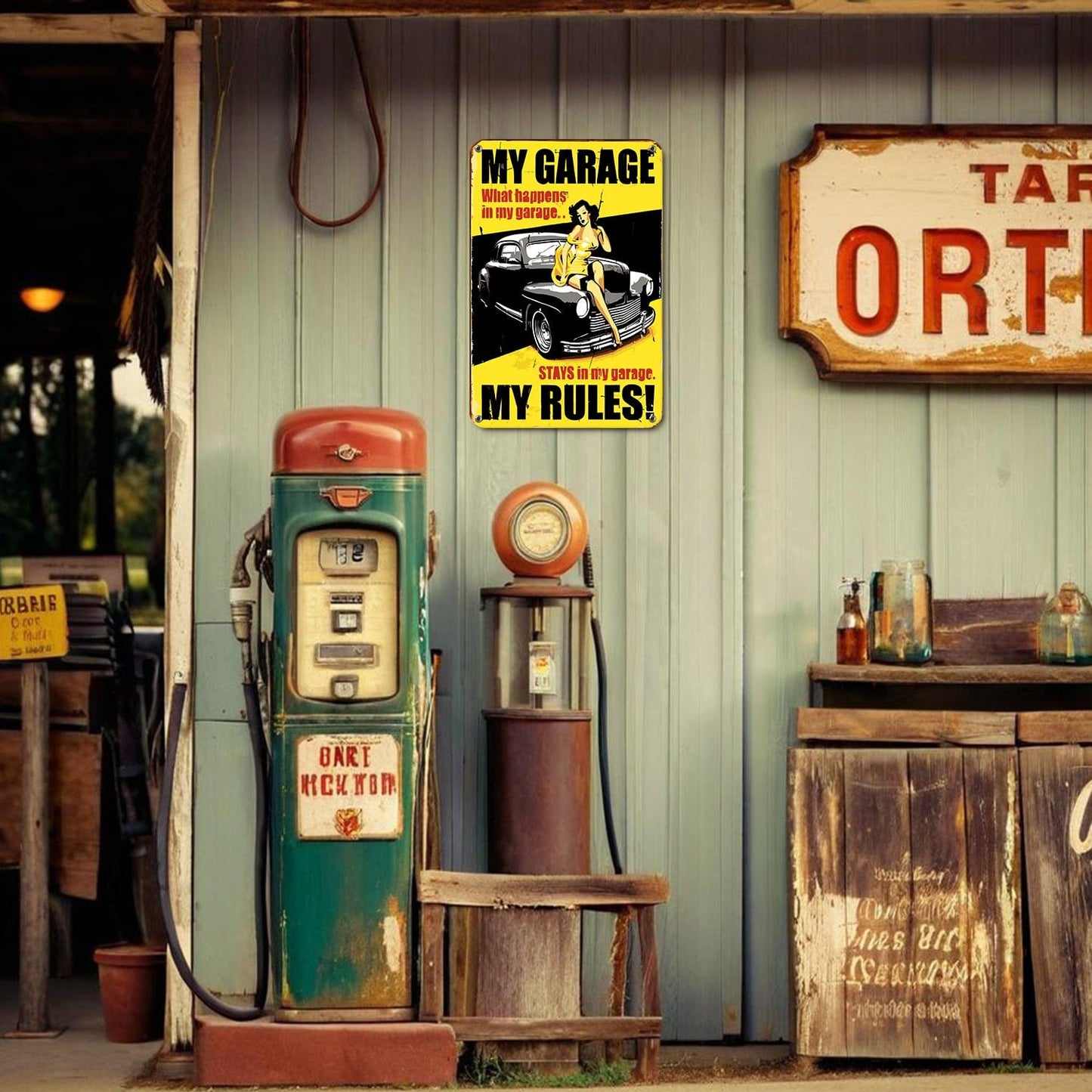 DIYArtCool™ Metal Bar/Posters Art Paint By Numbers- My Garage, My Rules #16 (20x30cm /7.8"x11.8")