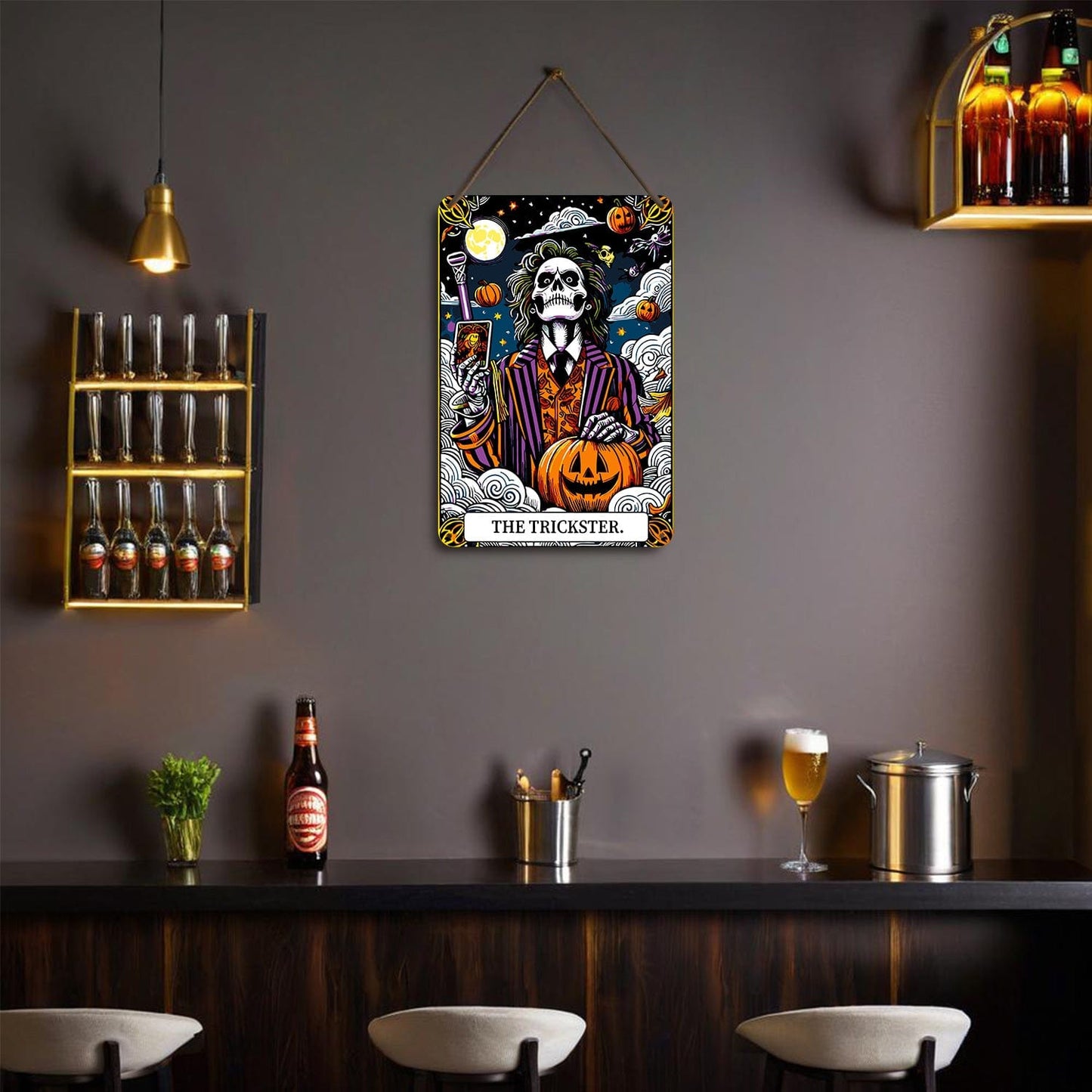 DIYArtCool™ Metal Bar/Posters Art Paint By Numbers- Haunted Selfie #30 (20x30cm /7.8"x11.8")