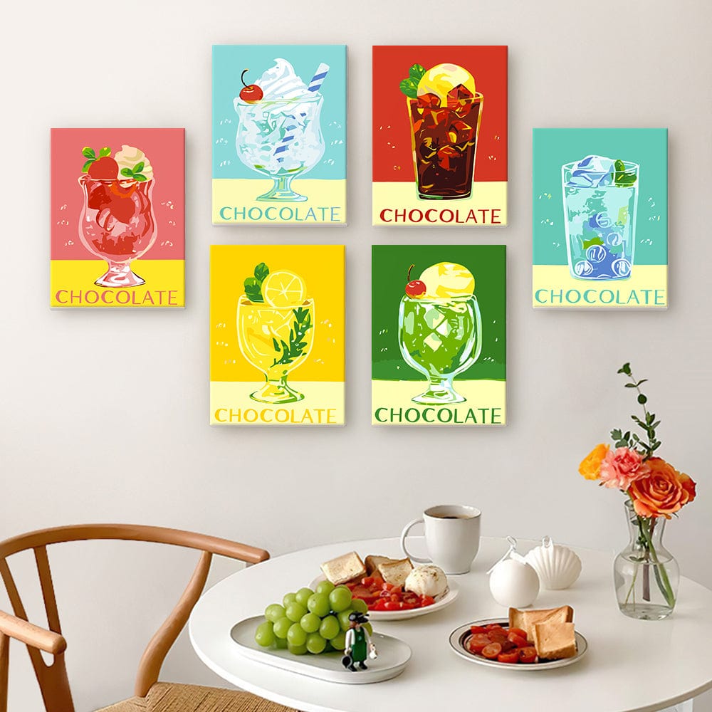 6 Mini Paintings – Summer Treats (5.9” x 7.9” / 15 x 20 cm)