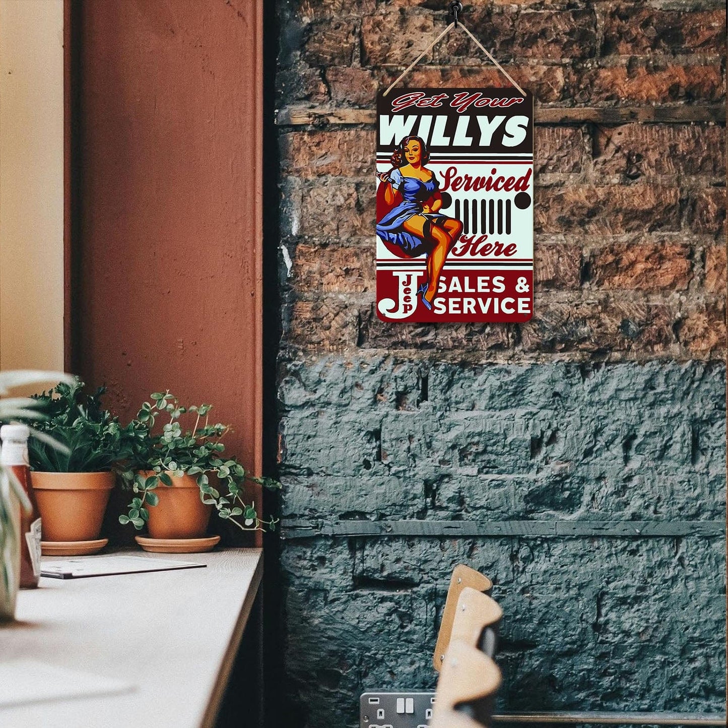 DIYArtCool™ Metal Bar/Posters Art Paint By Numbers- Get Your Willys Serviced #21 (20x30cm /7.8"x11.8")