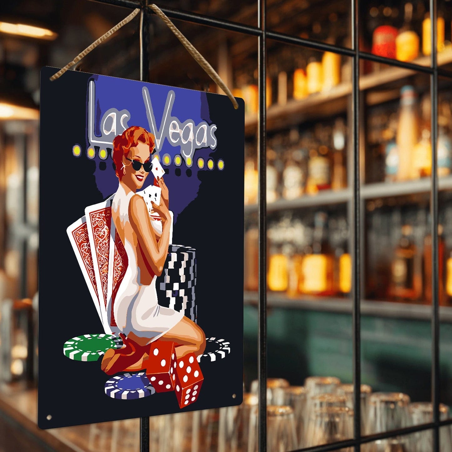 DIYArtCool™ Metal Bar/Posters Art Paint By Numbers- Viva Las Vegas #26 (20x30cm /7.8"x11.8")