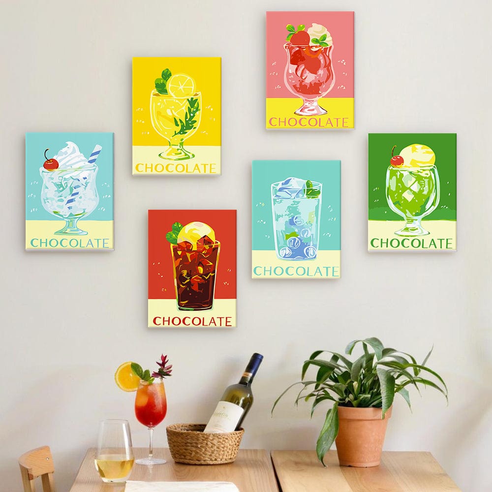 6 Mini Paintings – Summer Treats (5.9” x 7.9” / 15 x 20 cm)