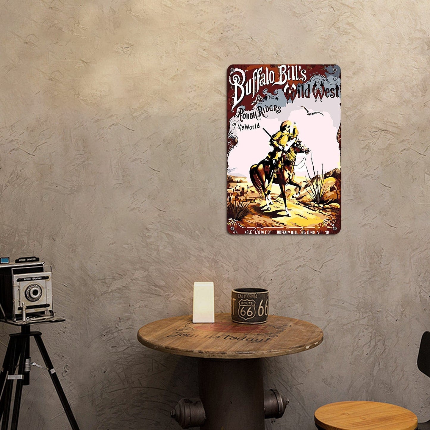 DIYArtCool™ Metal Bar/Posters Art Paint By Numbers- Buffalo Bill's Wild West #22 (20x30cm /7.8"x11.8")