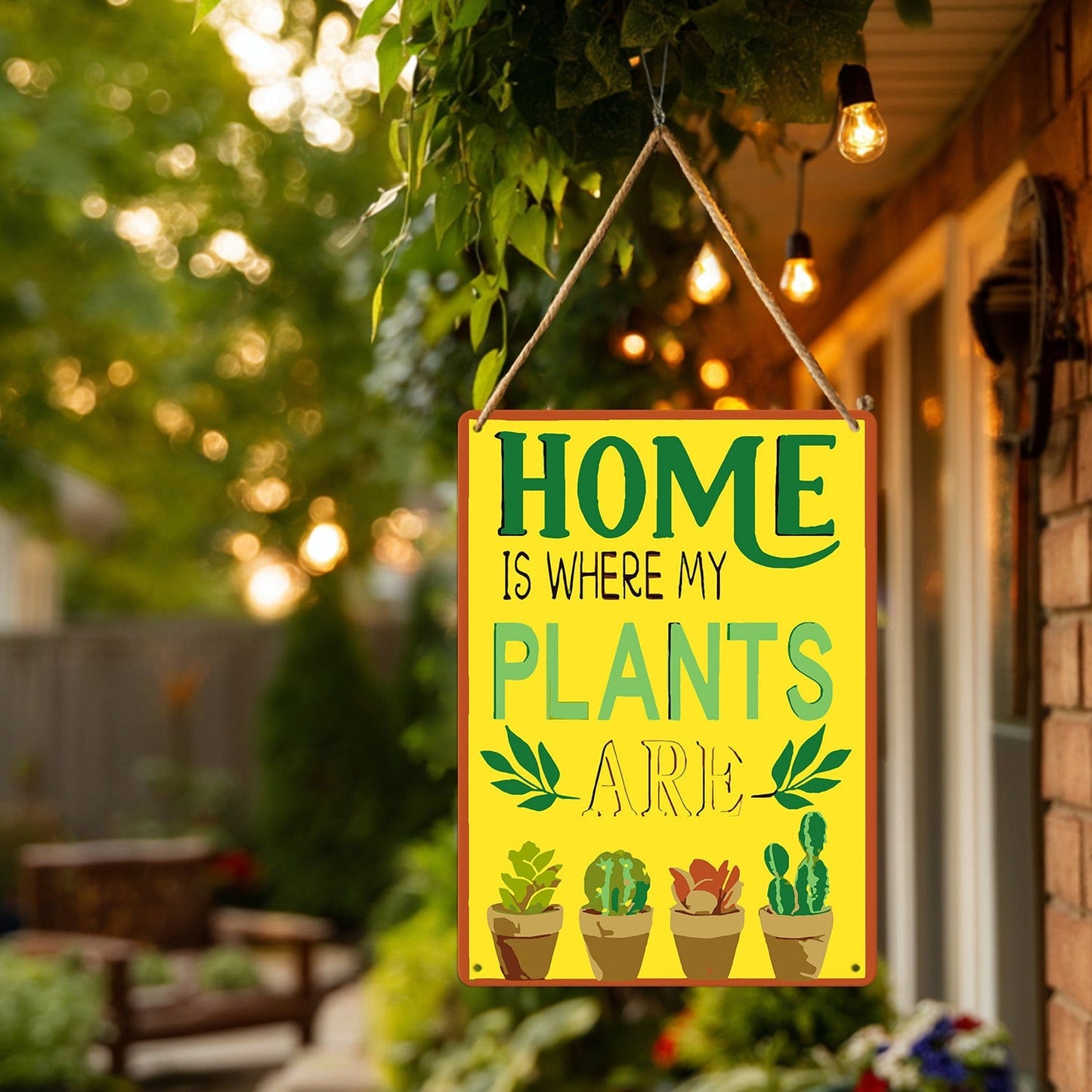 DIYArtCool™ Metal Bar/Posters Art Paint By Numbers- Home Is Where My Plants Are #33 (20x30cm /7.8"x11.8")