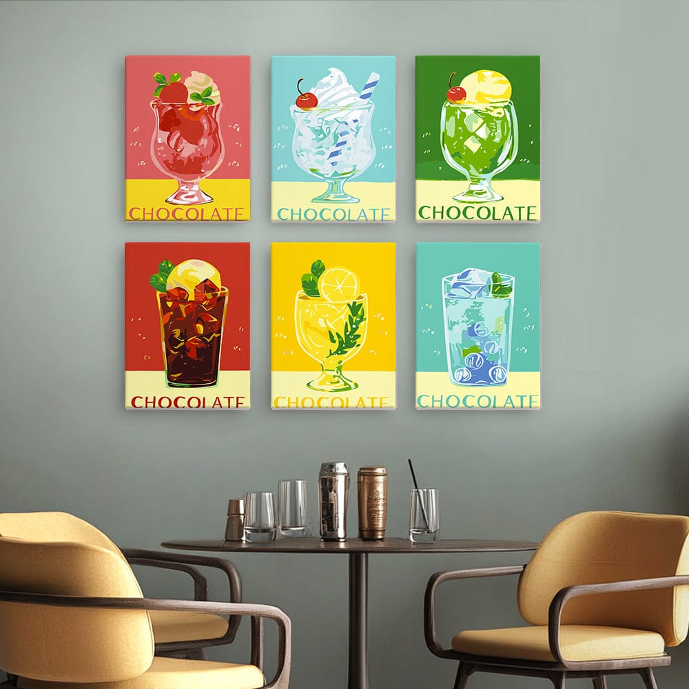 6 Mini Paintings – Summer Treats (5.9” x 7.9” / 15 x 20 cm)