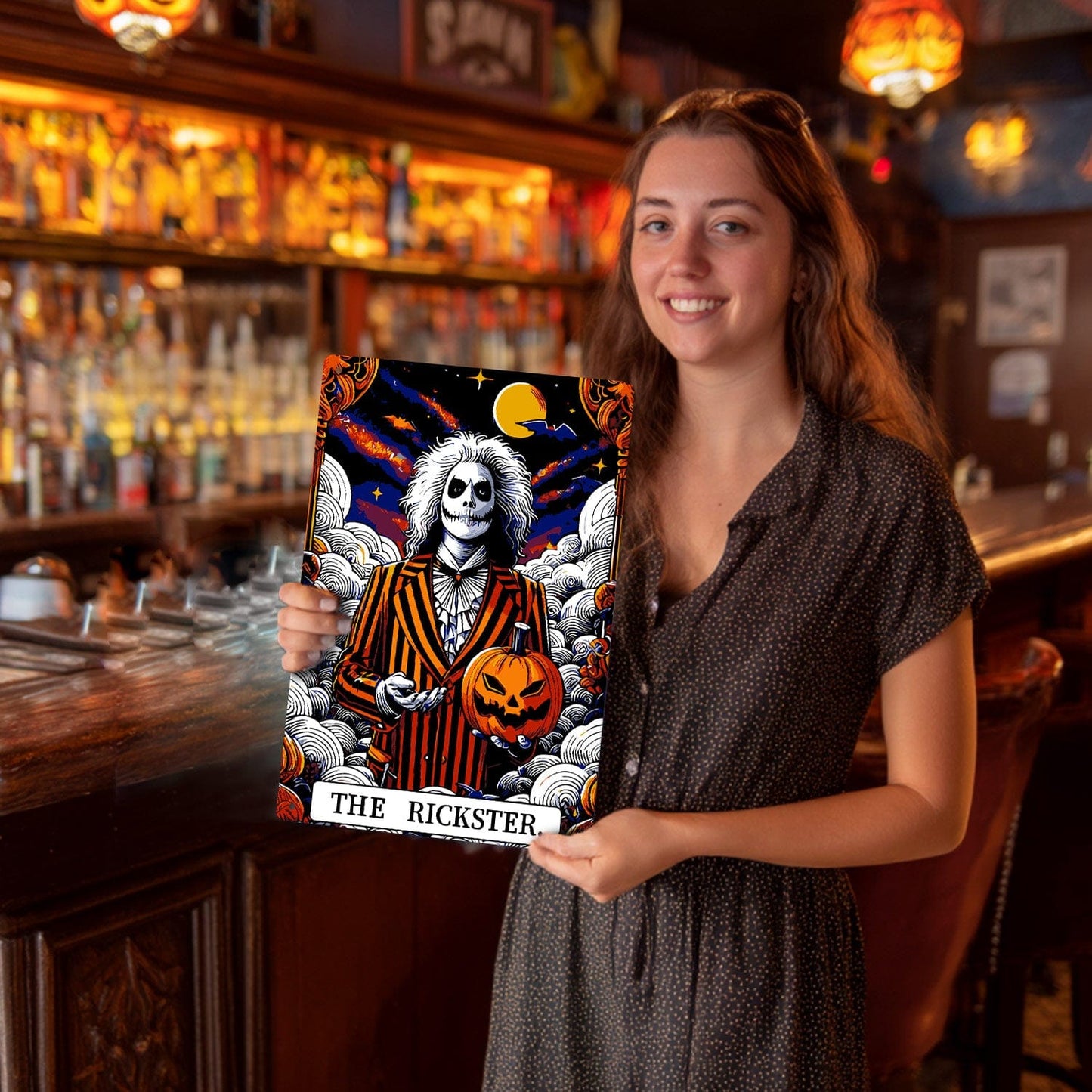 DIYArtCool™ Metal Bar/Posters Art Paint By Numbers- Halloween Skeleton #23 (20x30cm /7.8"x11.8")