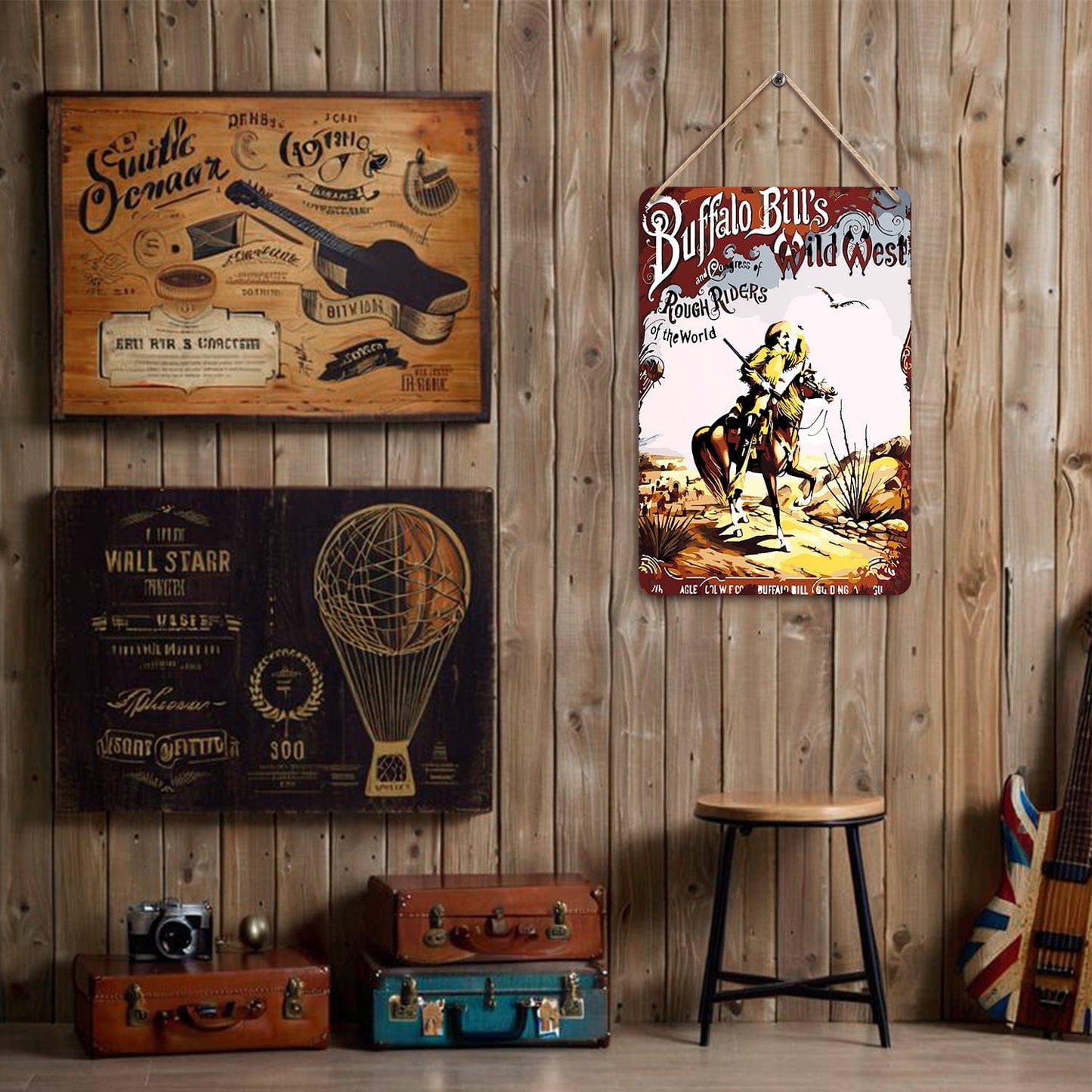 DIYArtCool™ Metal Bar/Posters Art Paint By Numbers- Buffalo Bill's Wild West #22 (20x30cm /7.8"x11.8")