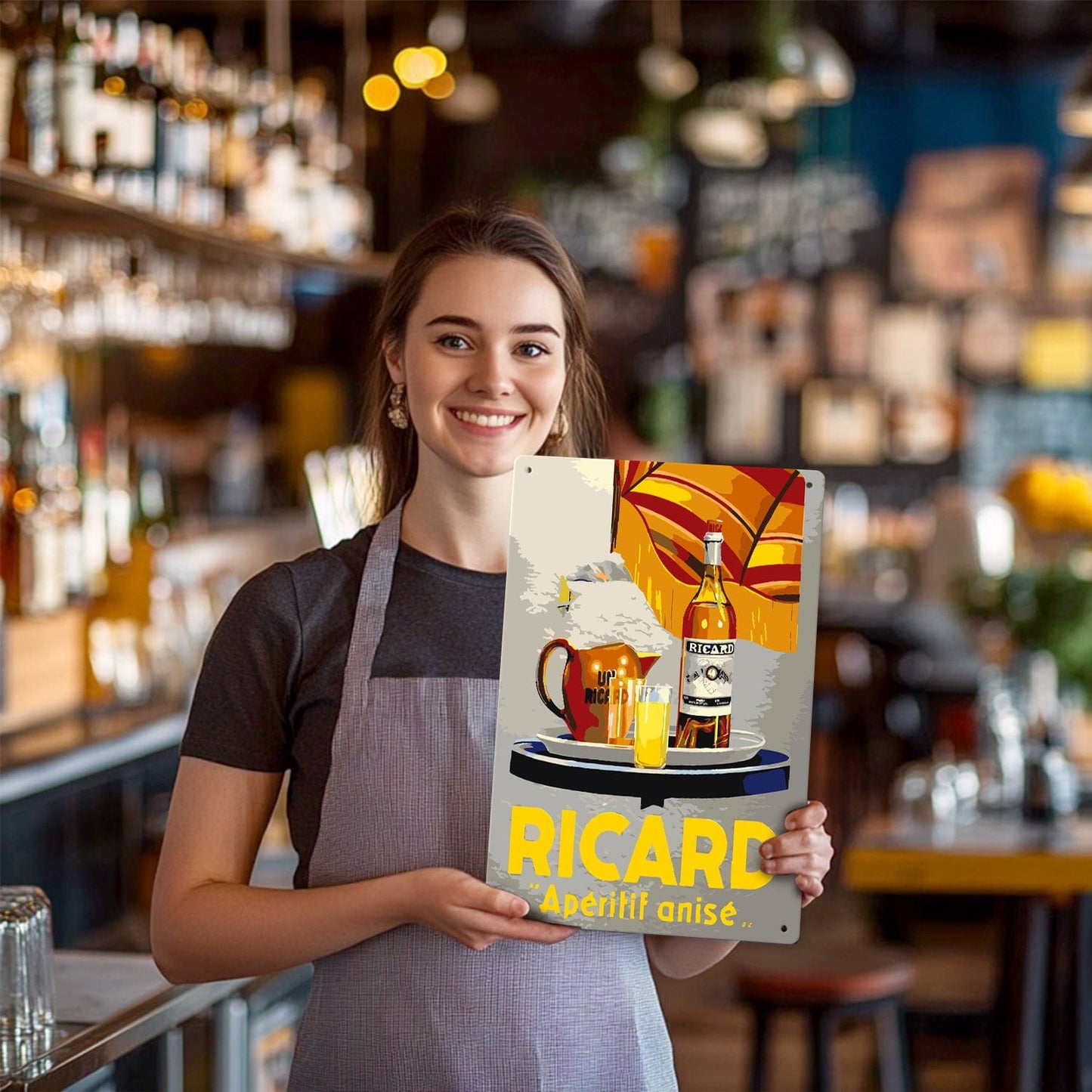 DIYArtCool™ Metal Bar/Posters Art Paint By Numbers- Ricard Apéritif Anisé #17 (20x30cm /7.8"x11.8")