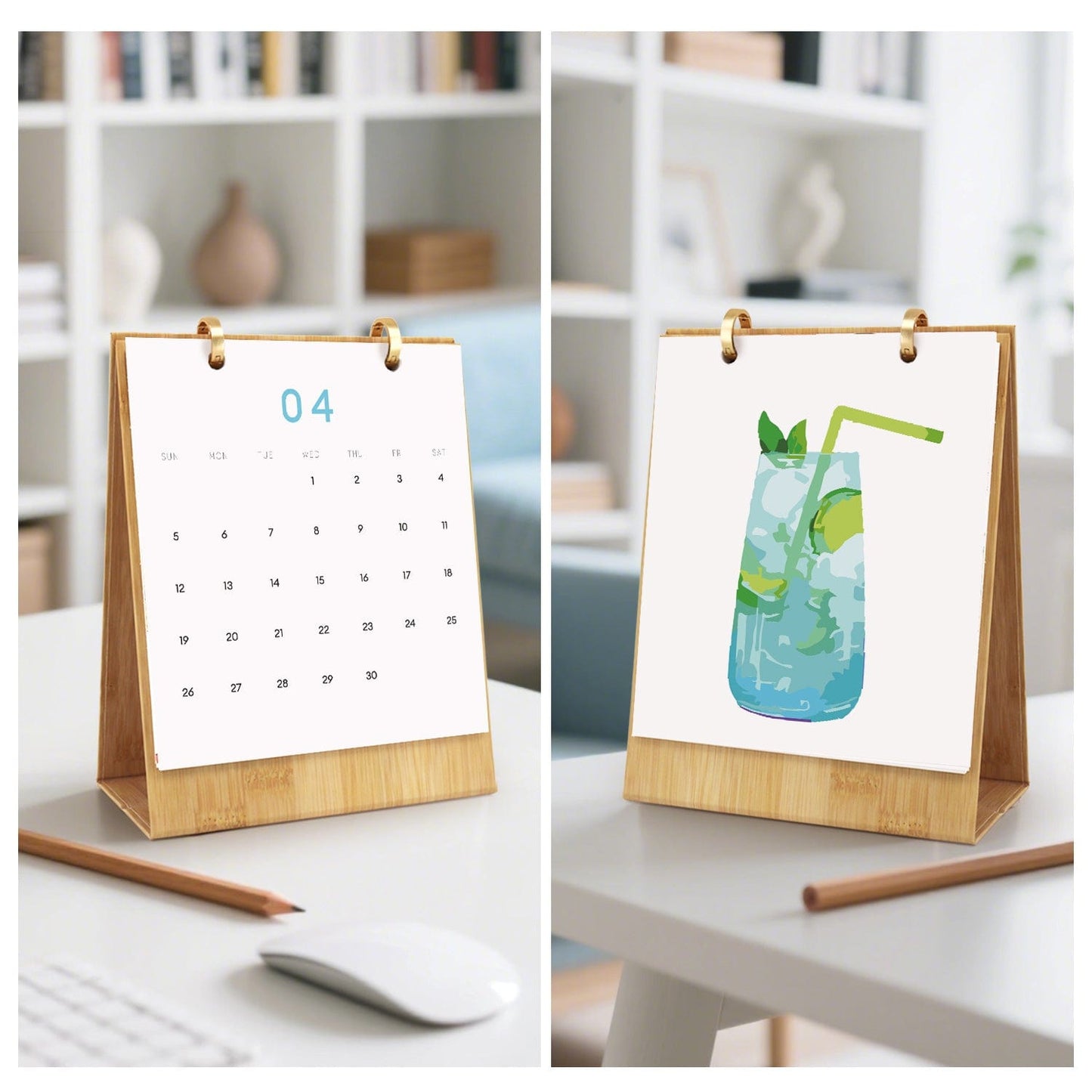 2026 Desk Calendar Series – Drinks /Paint by Numbers(18.2cm x 22.5cm)