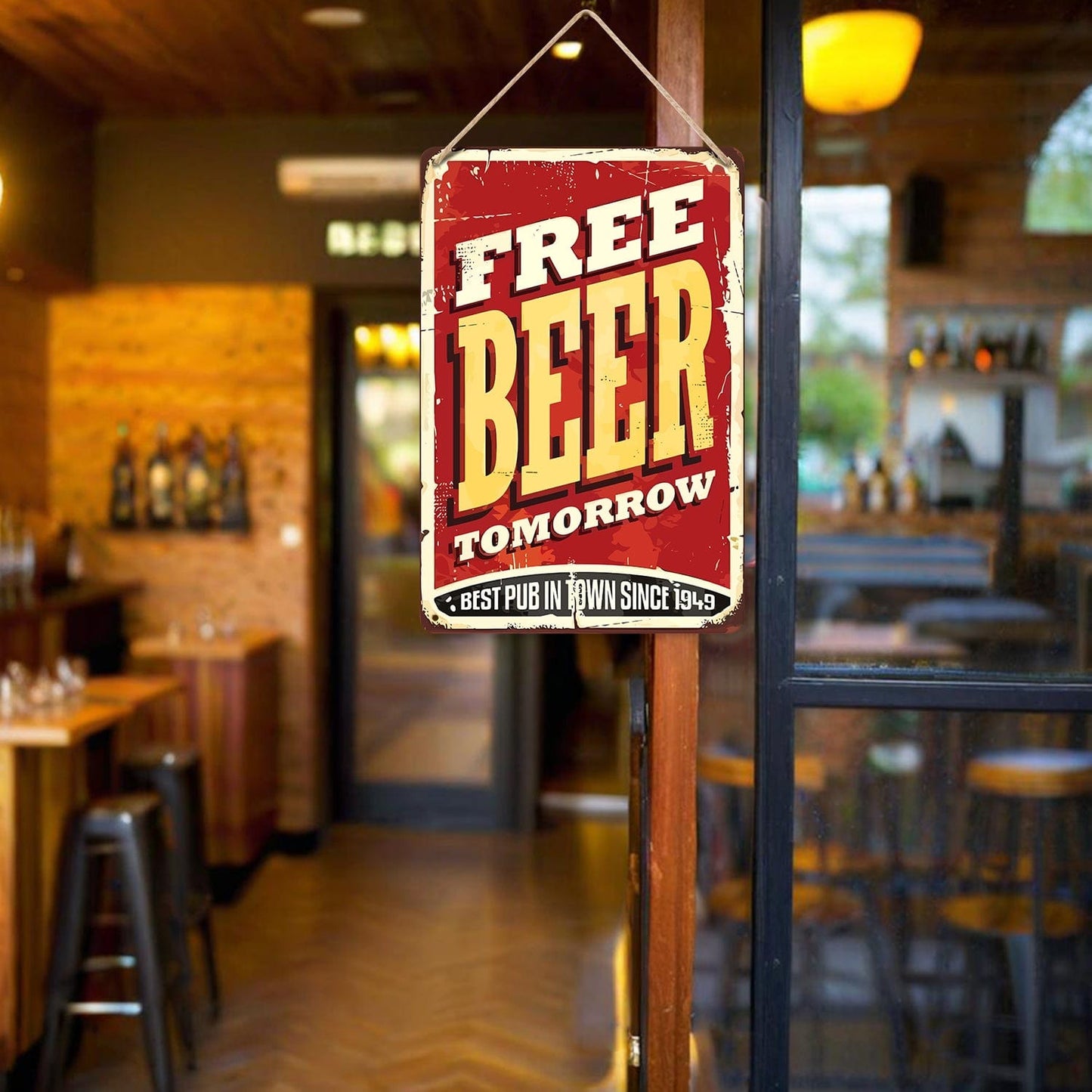 DIYArtCool™ Metal Bar/Posters Art Paint By Numbers- Free Beer Tomorrow #14 (20x30cm /7.8"x11.8")