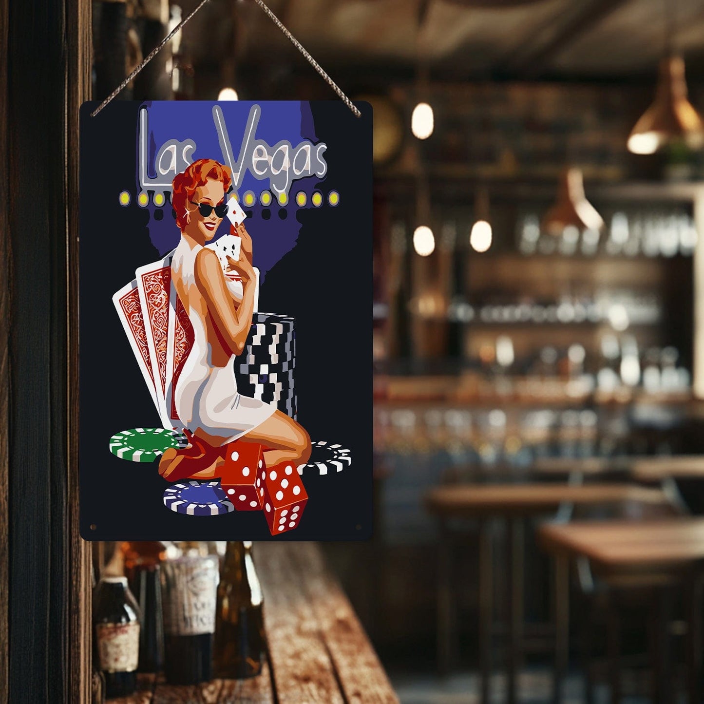 DIYArtCool™ Metal Bar/Posters Art Paint By Numbers- Viva Las Vegas #26 (20x30cm /7.8"x11.8")