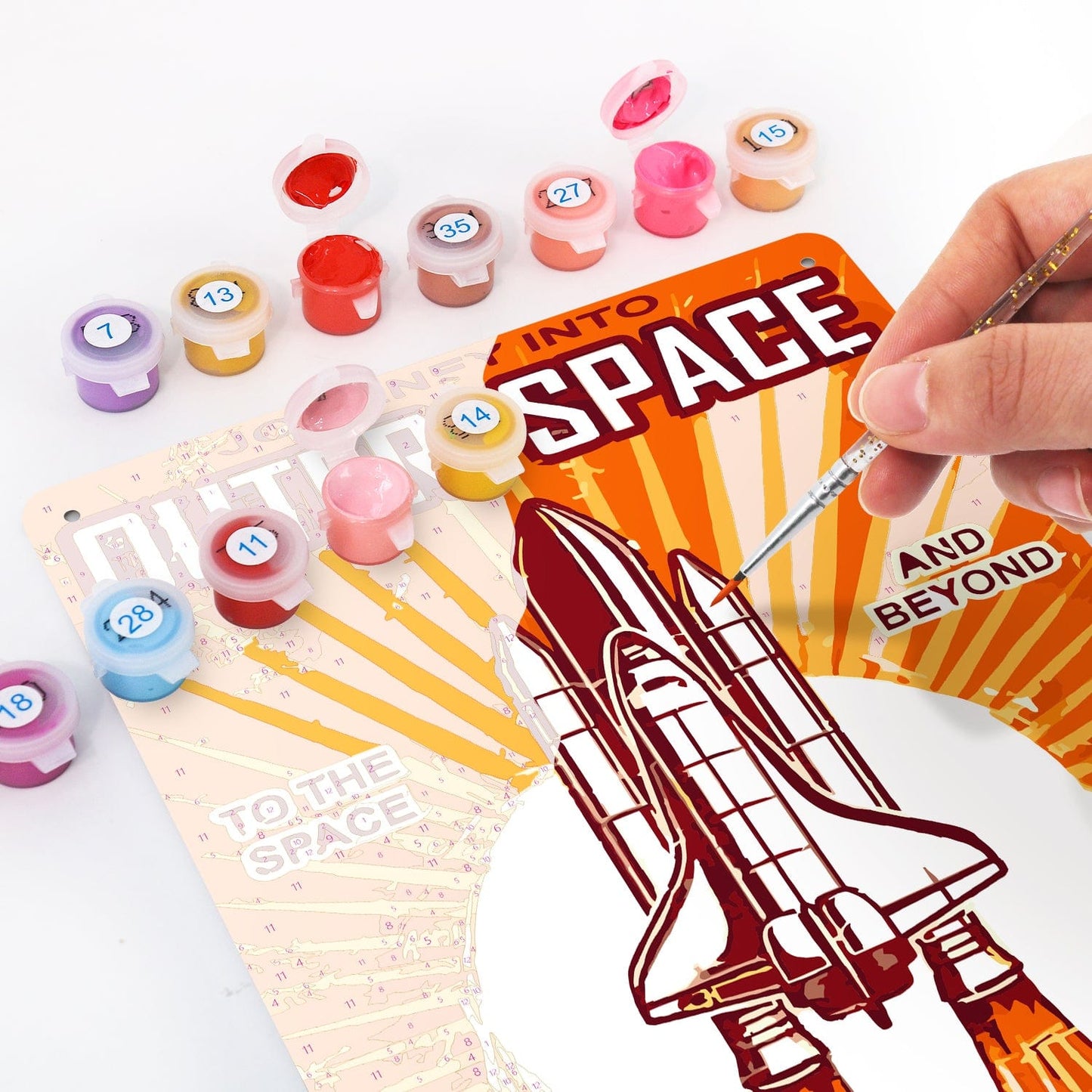 DIYArtCool™ Metal Bar/Posters Art Paint By Numbers- Journey Into Outer Space #15 (20x30cm /7.8"x11.8")