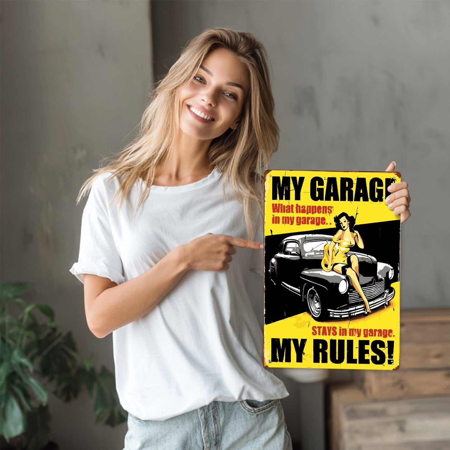 DIYArtCool™ Metal Bar/Posters Art Paint By Numbers- My Garage, My Rules #16 (20x30cm /7.8"x11.8")