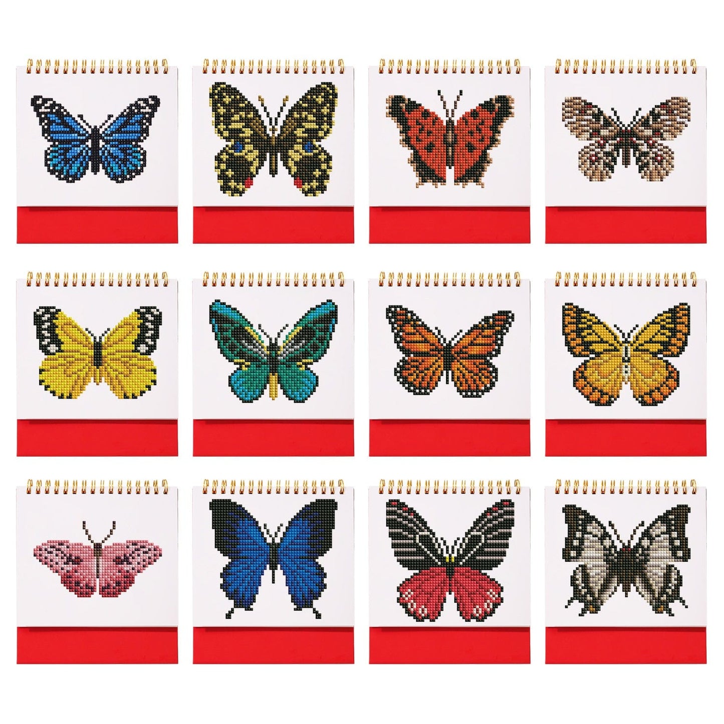 DIYArtCool™ 2026 Desk Calendar Series – Butterflies /Diamond Painting(17cm x 15cm)