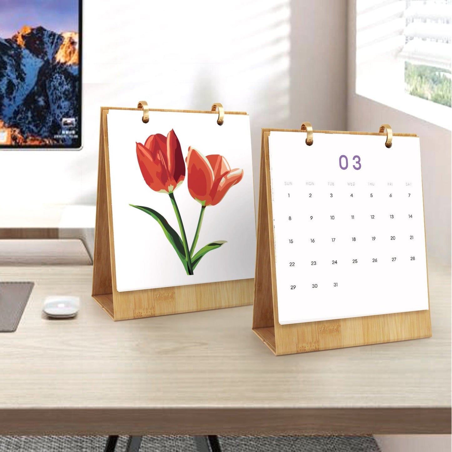 2026 Desk Calendar Series – Flowers /Paint by Numbers(18.2cm x 22.5cm)