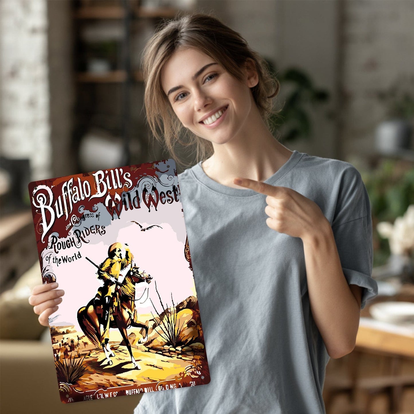 DIYArtCool™ Metal Bar/Posters Art Paint By Numbers- Buffalo Bill's Wild West #22 (20x30cm /7.8"x11.8")