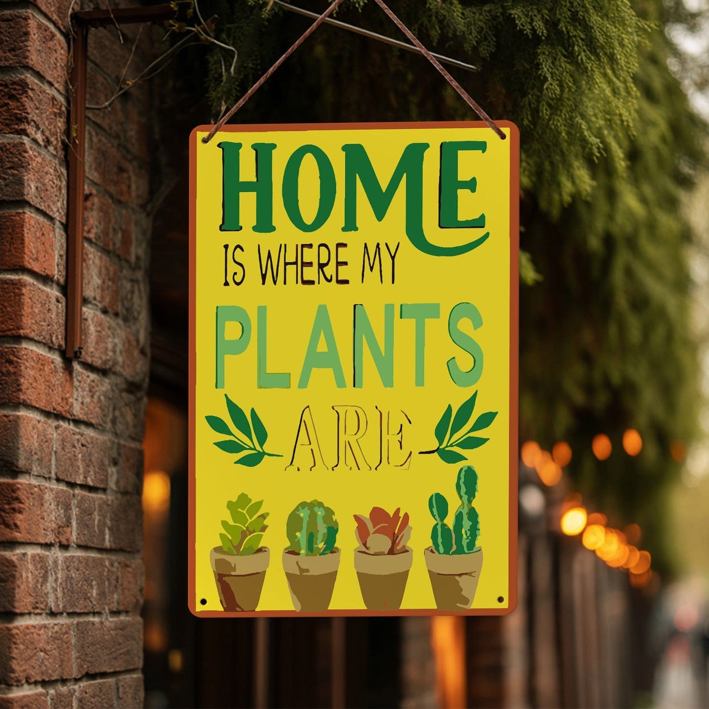DIYArtCool™ Metal Bar/Posters Art Paint By Numbers- Home Is Where My Plants Are #33 (20x30cm /7.8"x11.8")