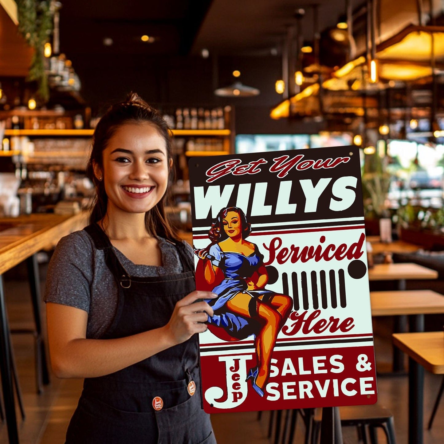 DIYArtCool™ Metal Bar/Posters Art Paint By Numbers- Get Your Willys Serviced #21 (20x30cm /7.8"x11.8")