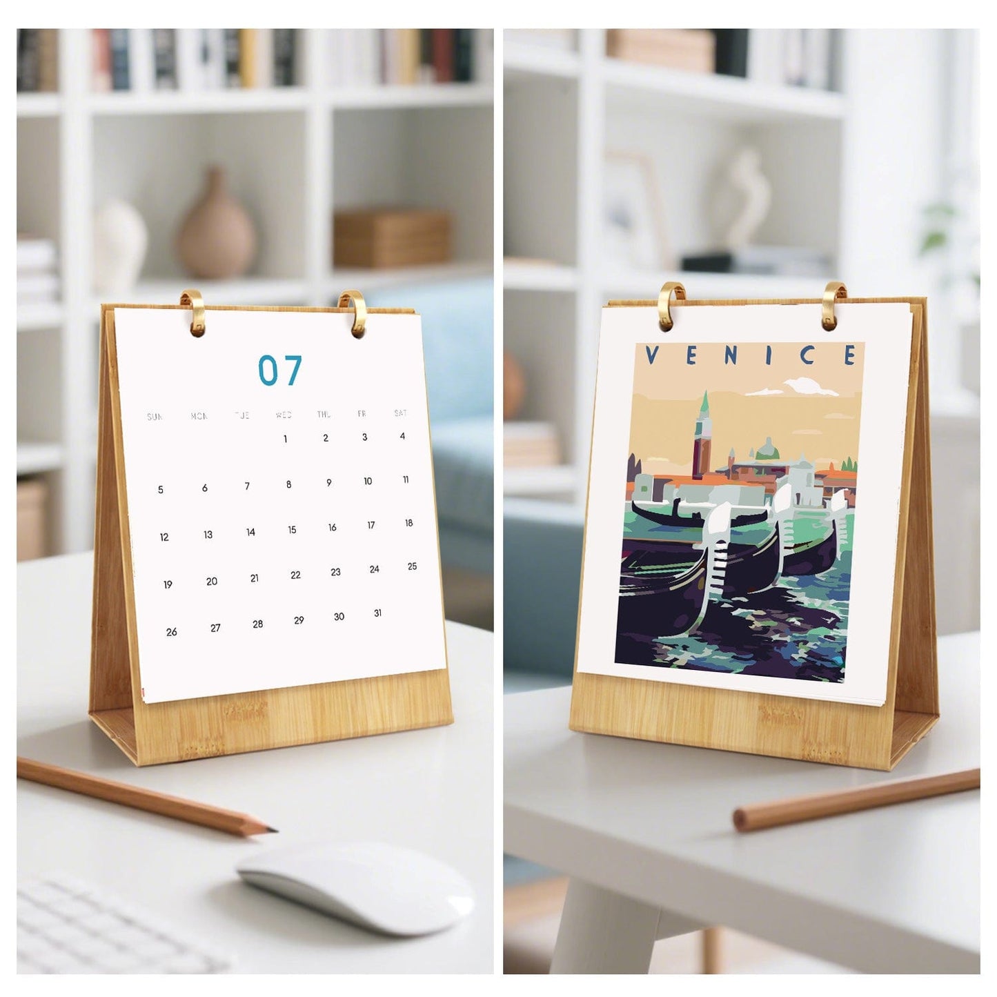 2026 Desk Calendar Series – Scenic spots /Paint by Numbers(18.2cm x 22.5cm)