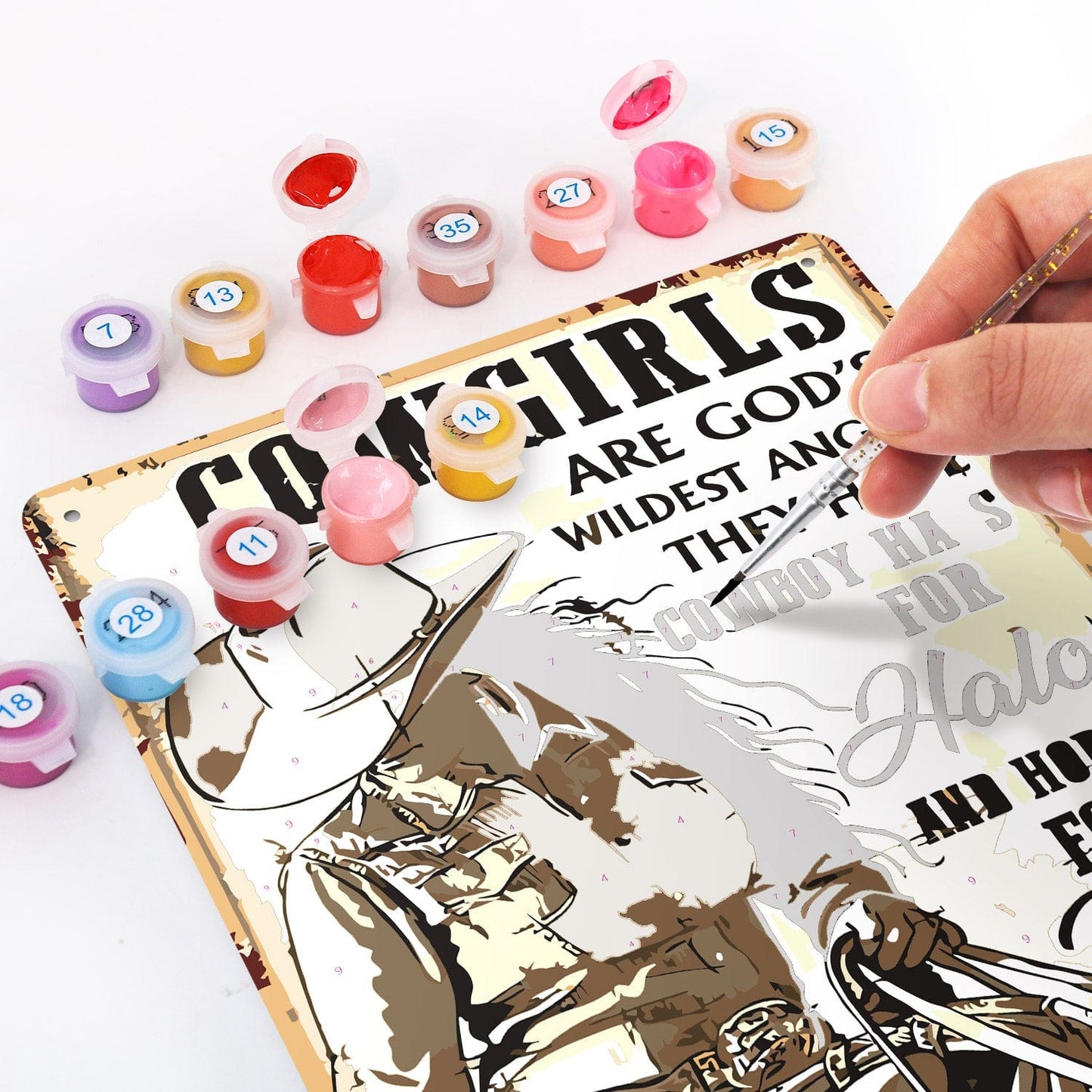 DIYArtCool™ Metal Bar/Posters Art Paint By Numbers- Wild Angels #24 (20x30cm /7.8"x11.8")